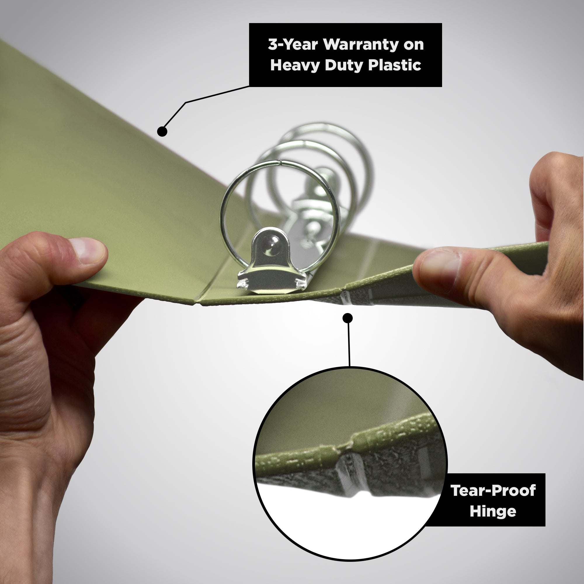 2-Inch Heavy Duty 3-Ring Binder for Medical Charting – Side Opening