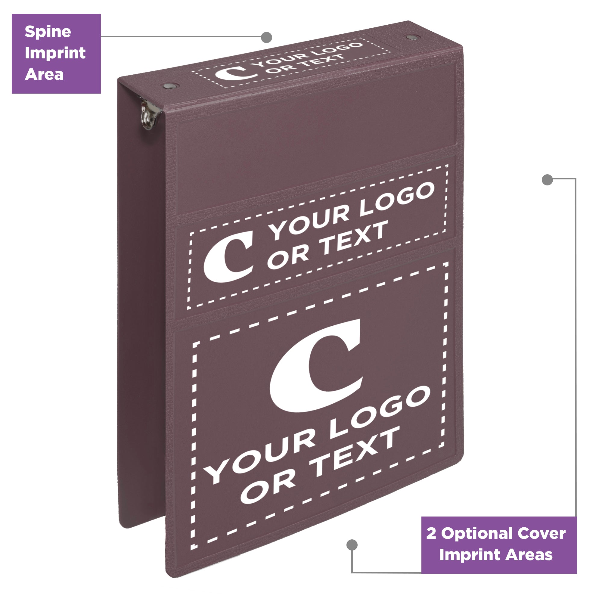 Custom 2-Inch Binder with Logo – Heavy Duty Top-Opening
