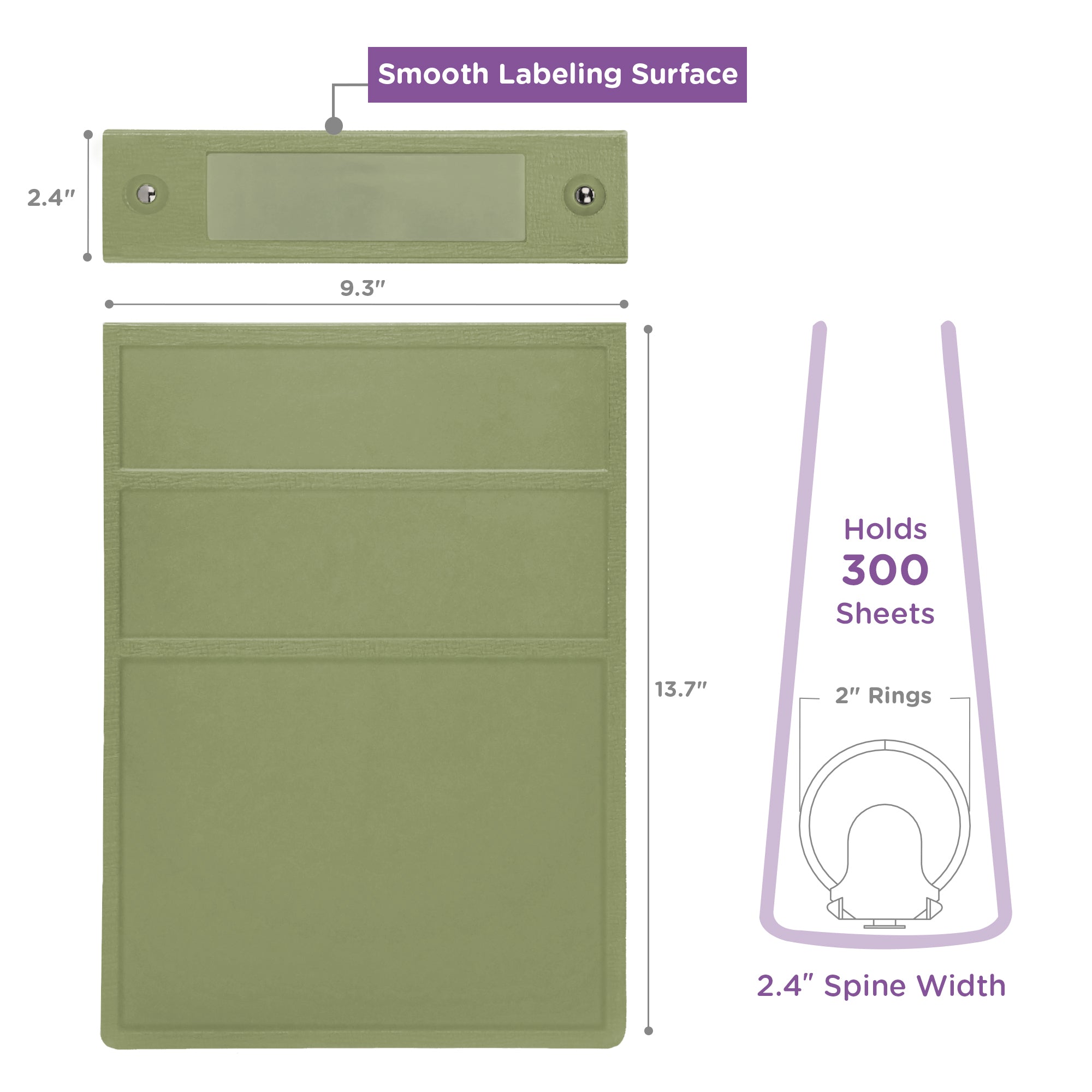 2-Inch Heavy Duty 5-Ring Binder – Top Opening