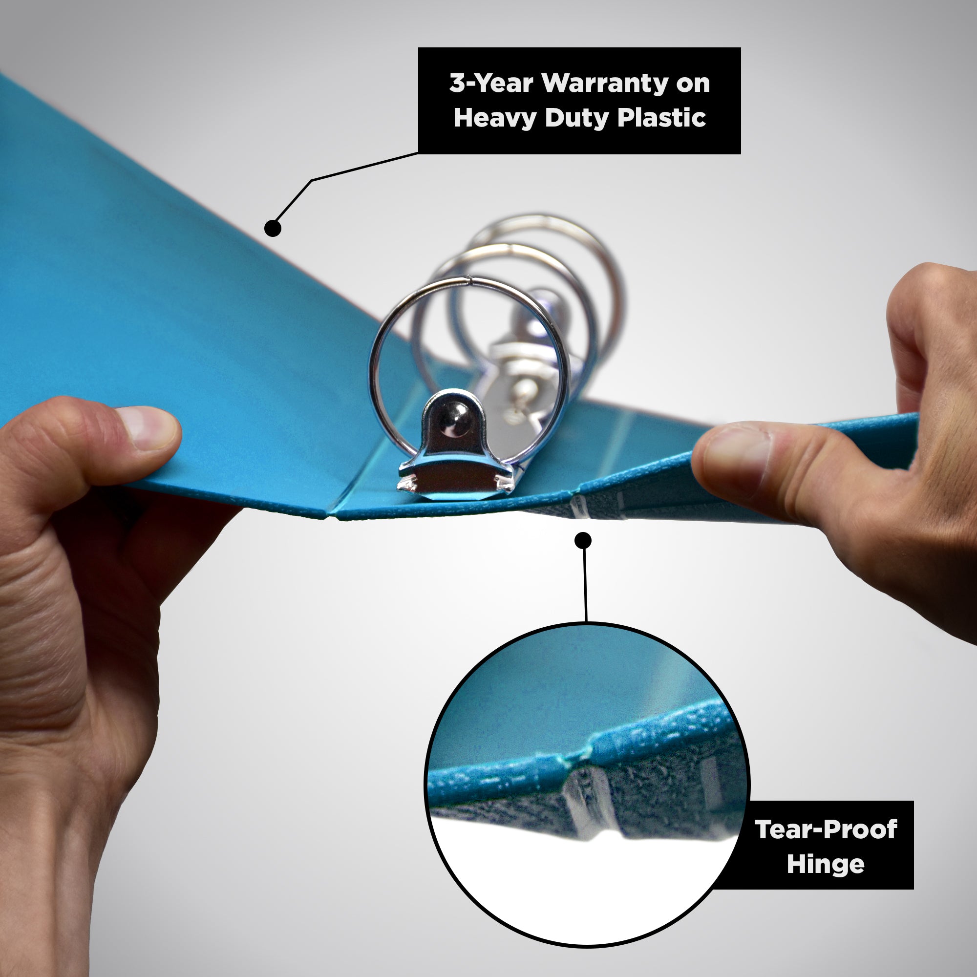 2-Inch Heavy Duty 3-Ring Binder for Medical Charting - Top Opening
