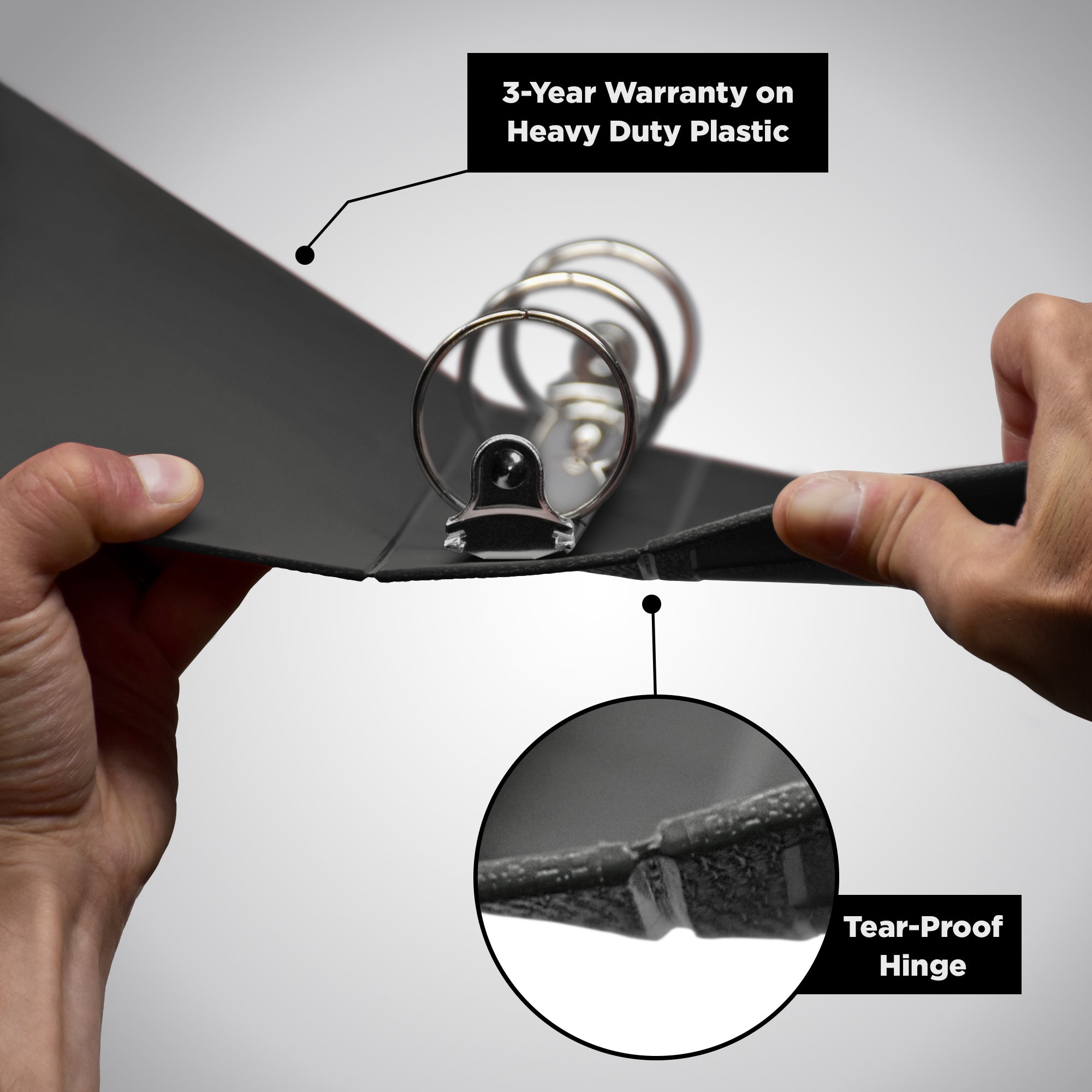2-Inch Heavy Duty 3-Ring Binder for Medical Charting - Top Opening