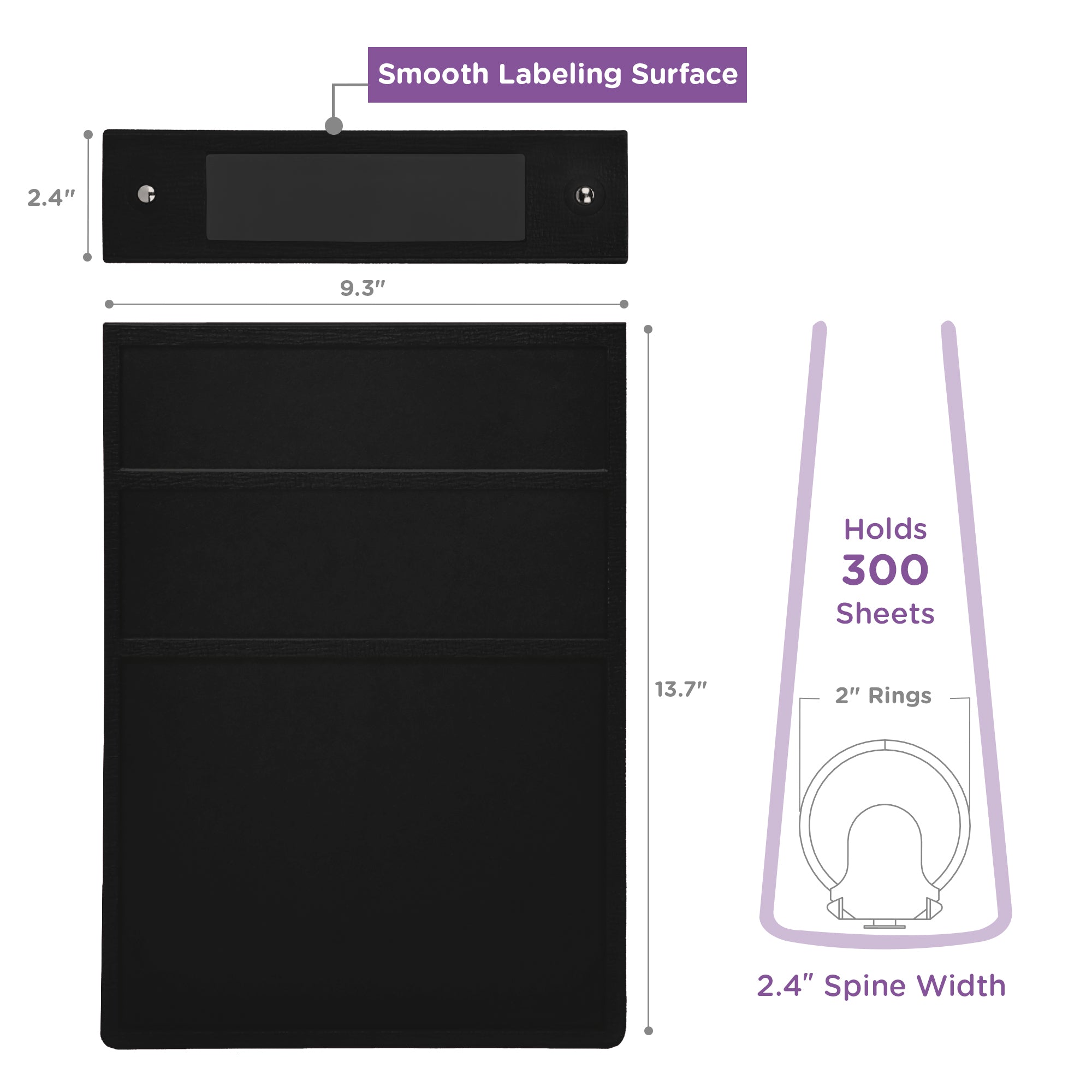 2-Inch Heavy Duty 5-Ring Binder – Top Opening