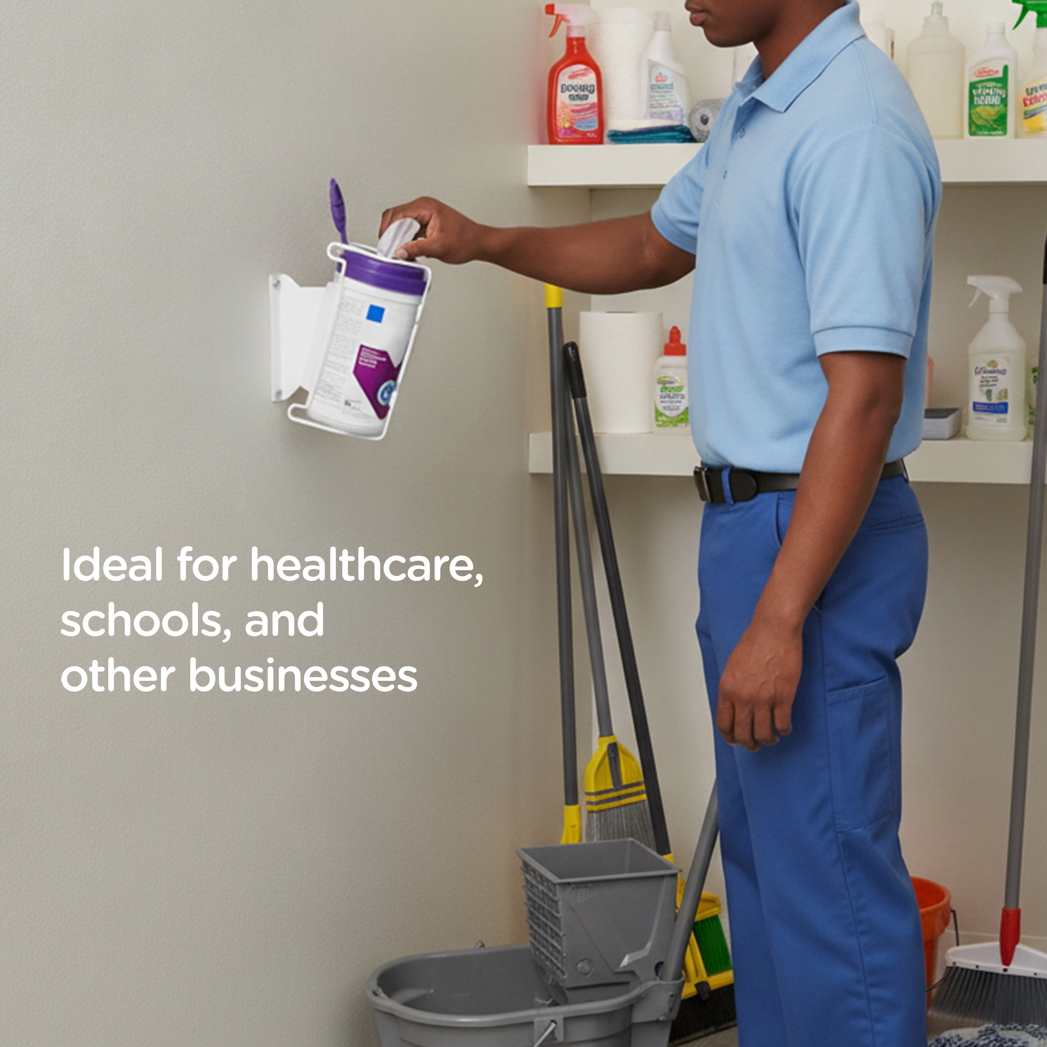 EasyReach™ Wall-Mounted Disinfecting Wipes Dispenser