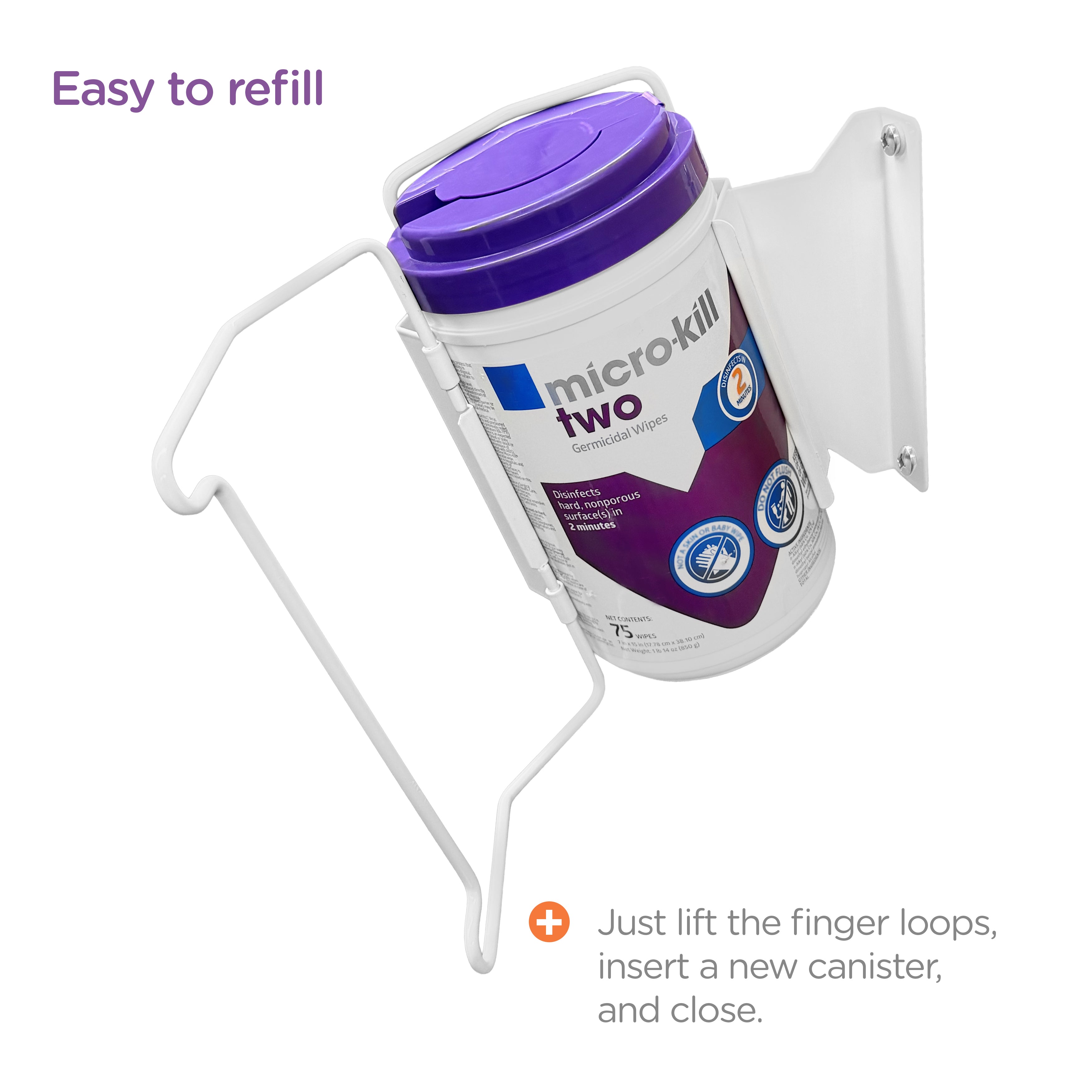 EasyReach™ Wall-Mounted Disinfecting Wipes Dispenser