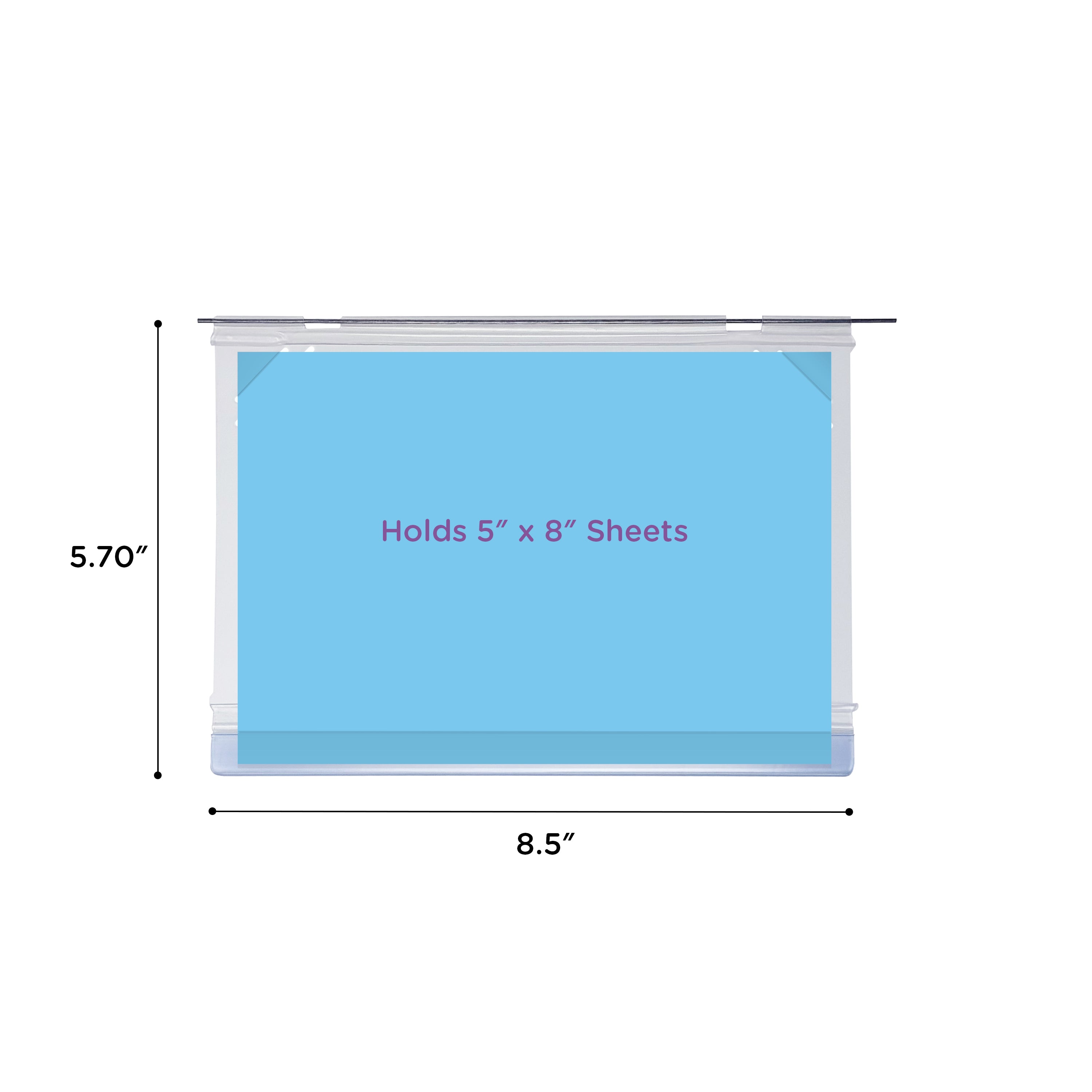 10-Pack Vinyl Replacement Pockets for Kardex-Visitrays