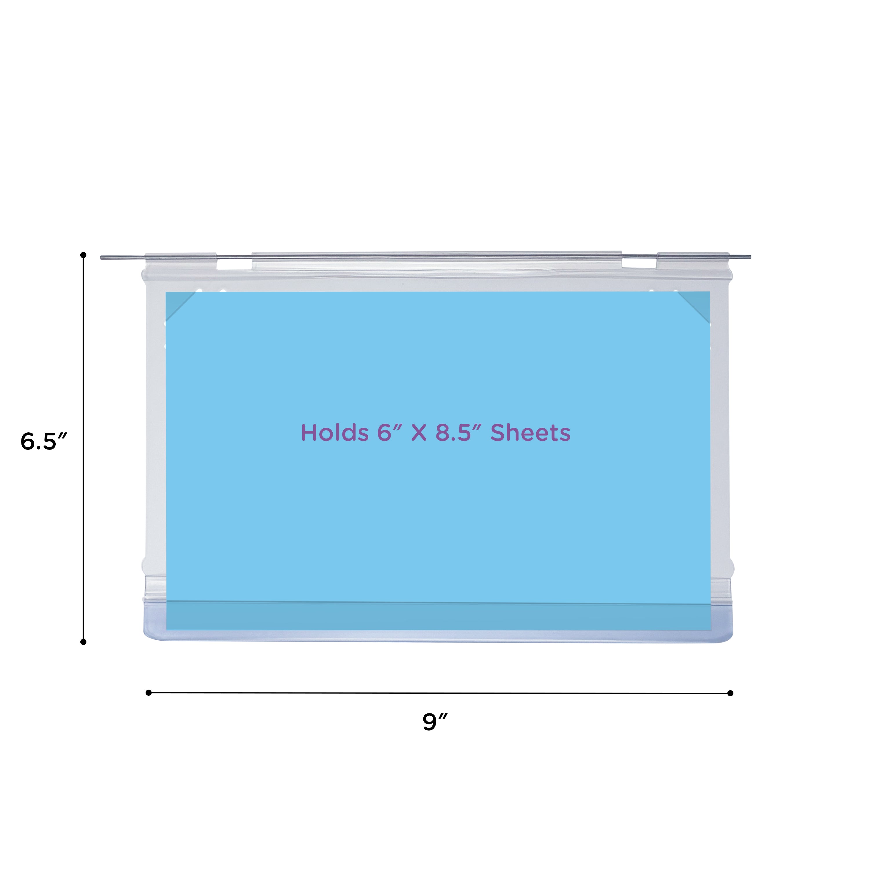 10-Pack Vinyl Replacement Pockets for Kardex-Visitrays