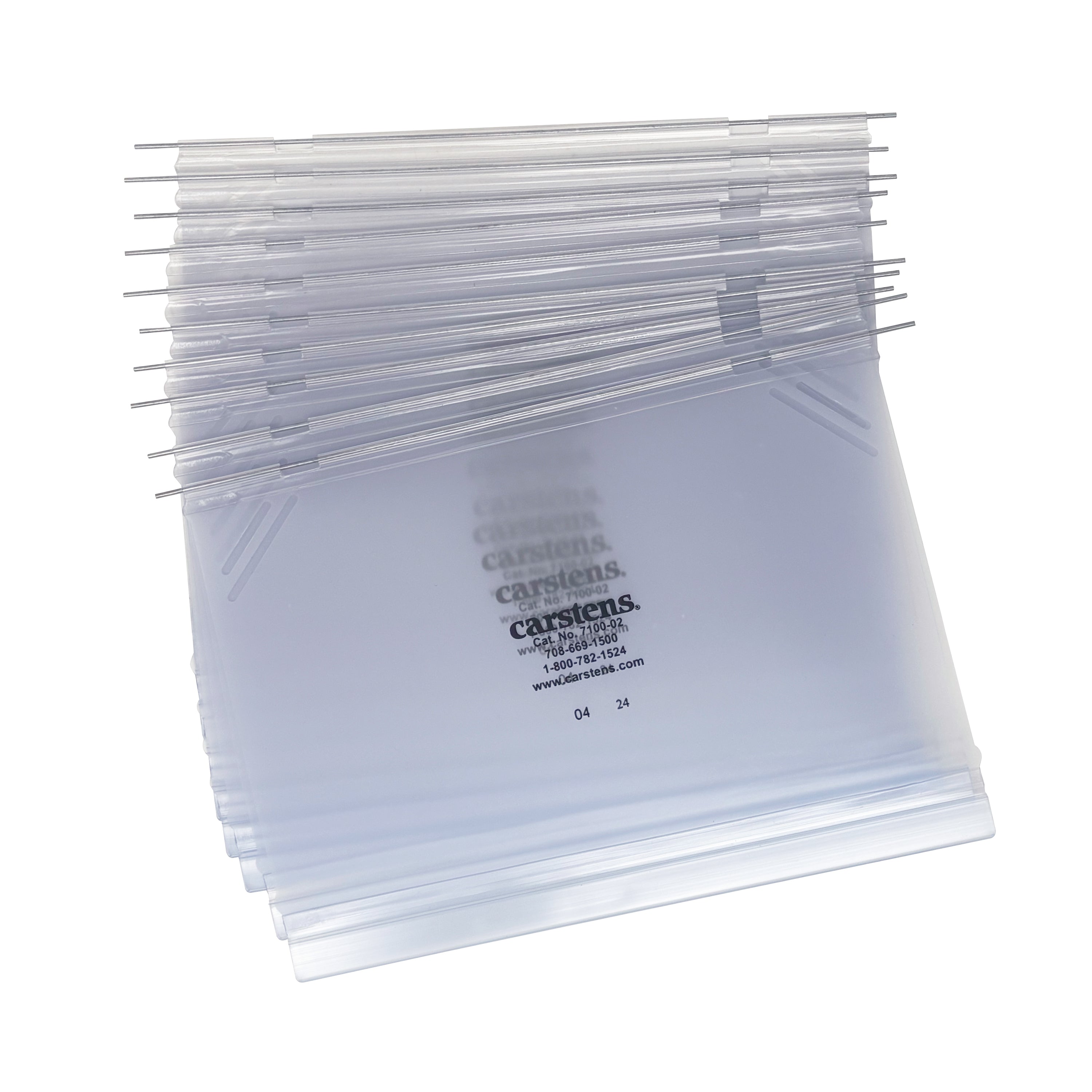 10-Pack Vinyl Replacement Pockets for Kardex-Visitrays