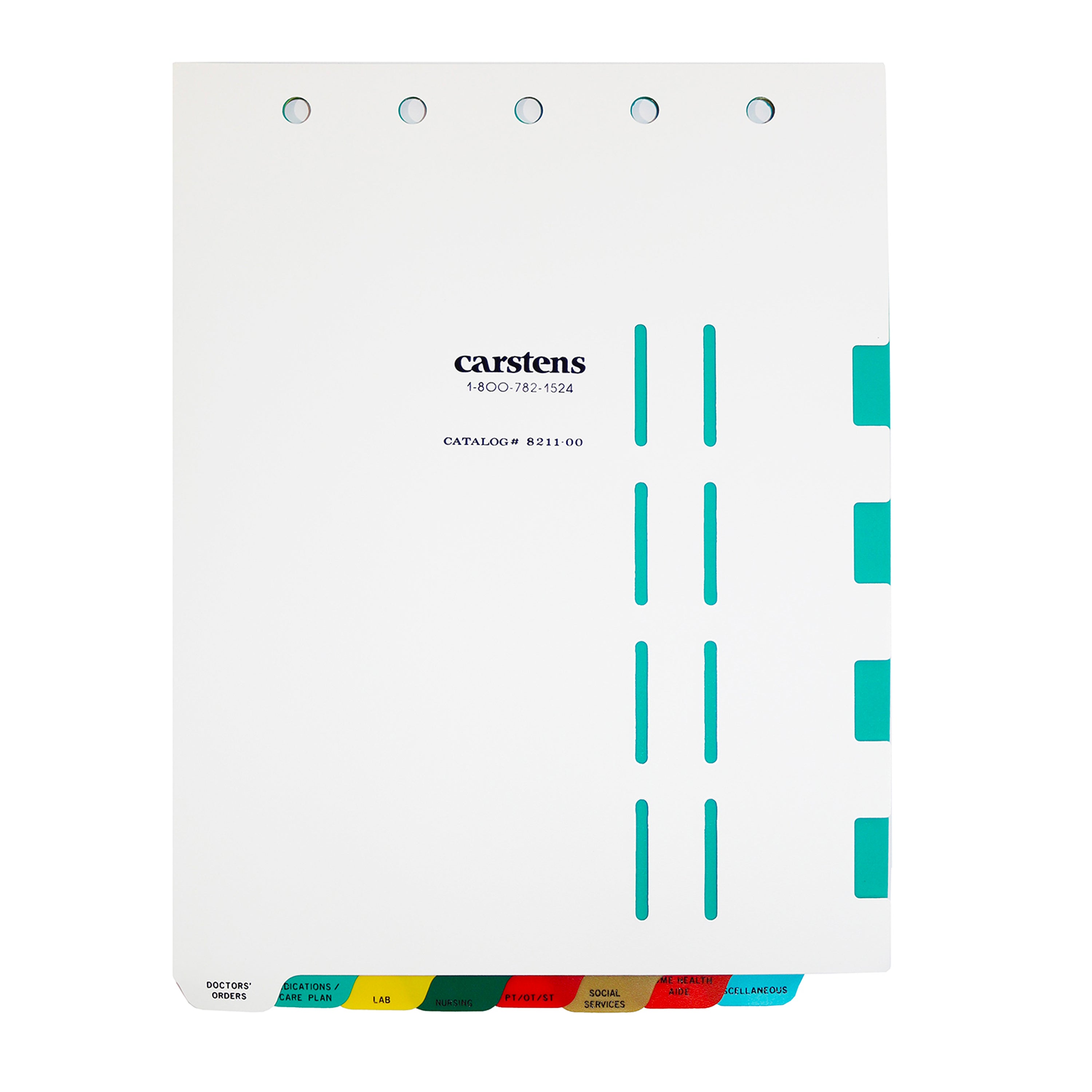 Heavy Duty Plastic At-Home Healthcare Divider Sets for Top Opening Binders