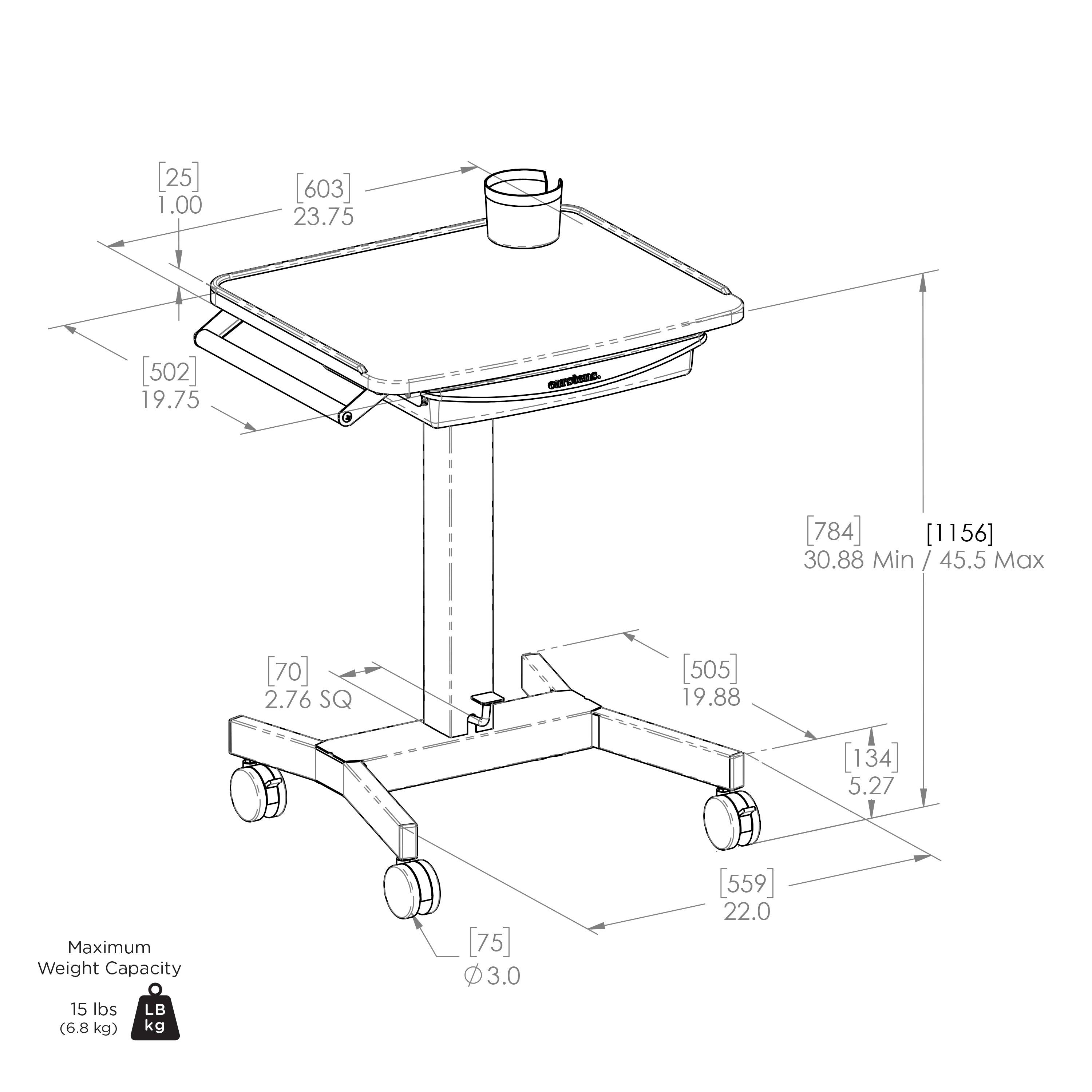 CarePod™ Lite Mobile Cart