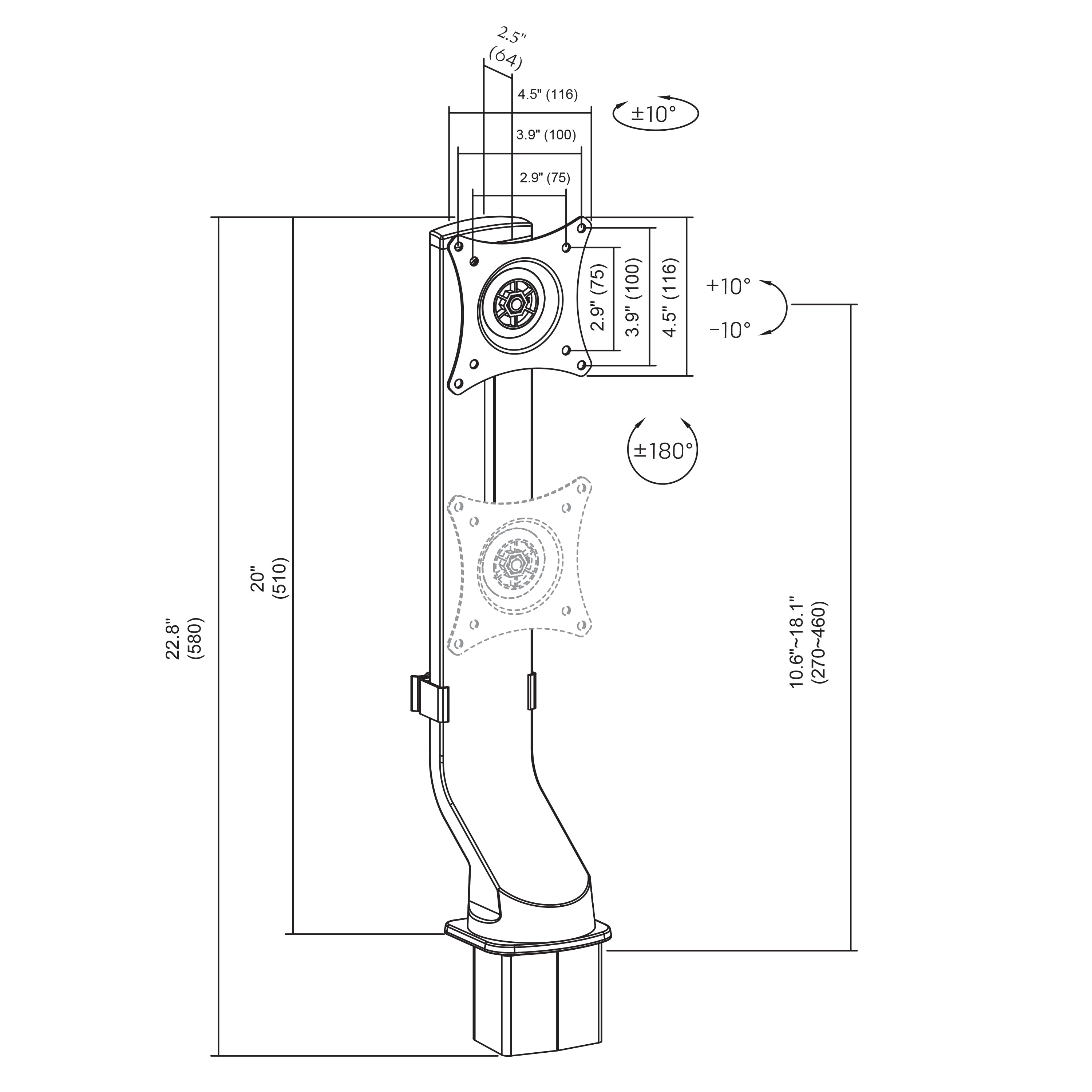 CarePod™ Pro Monitor Mount