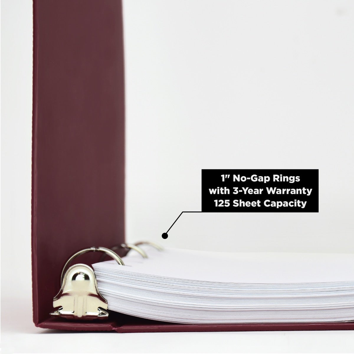 1-Inch Heavy Duty 3-Ring Binder for Medical Charting – Side Opening
