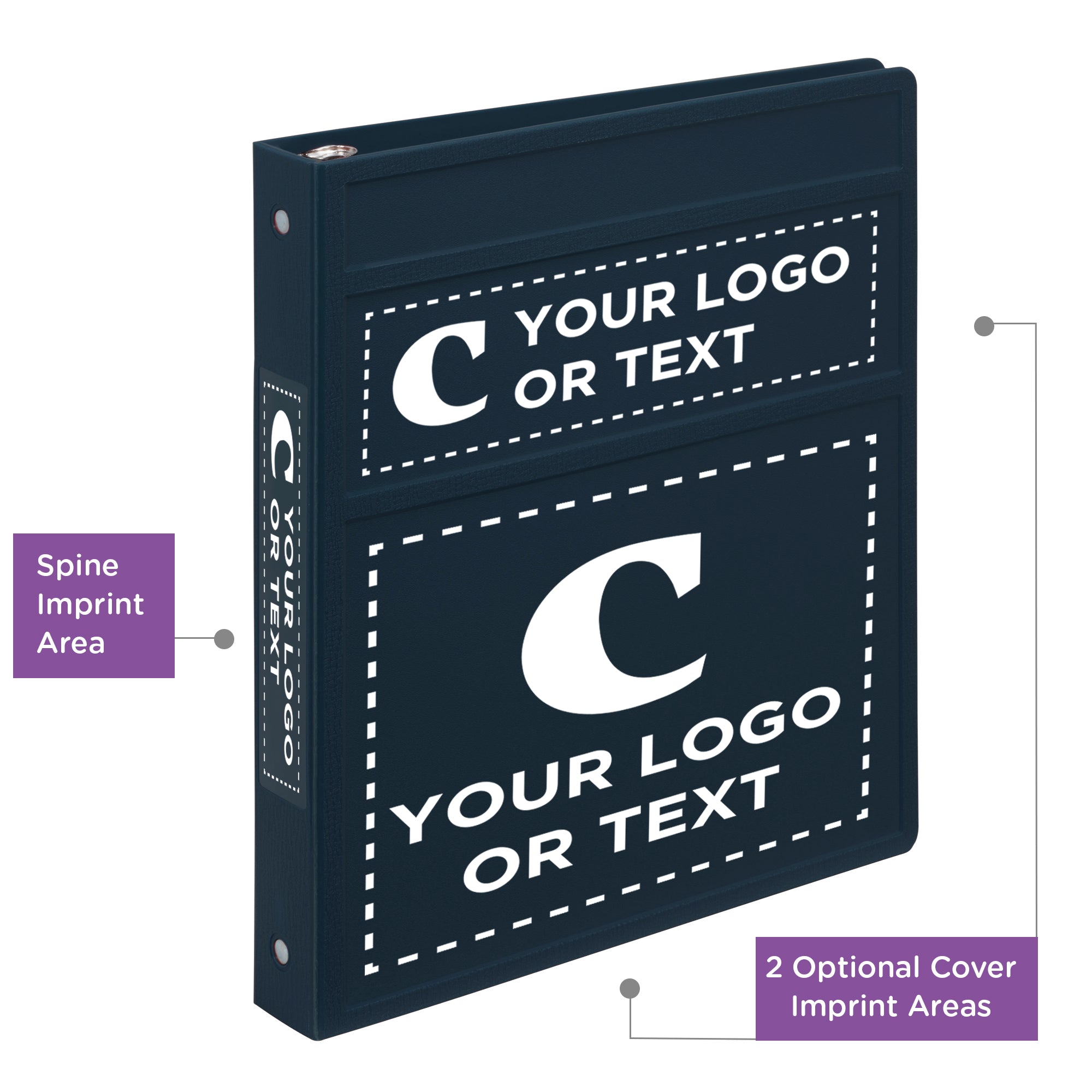 Custom 1-Inch Binder with Logo – Heavy Duty Side-Opening