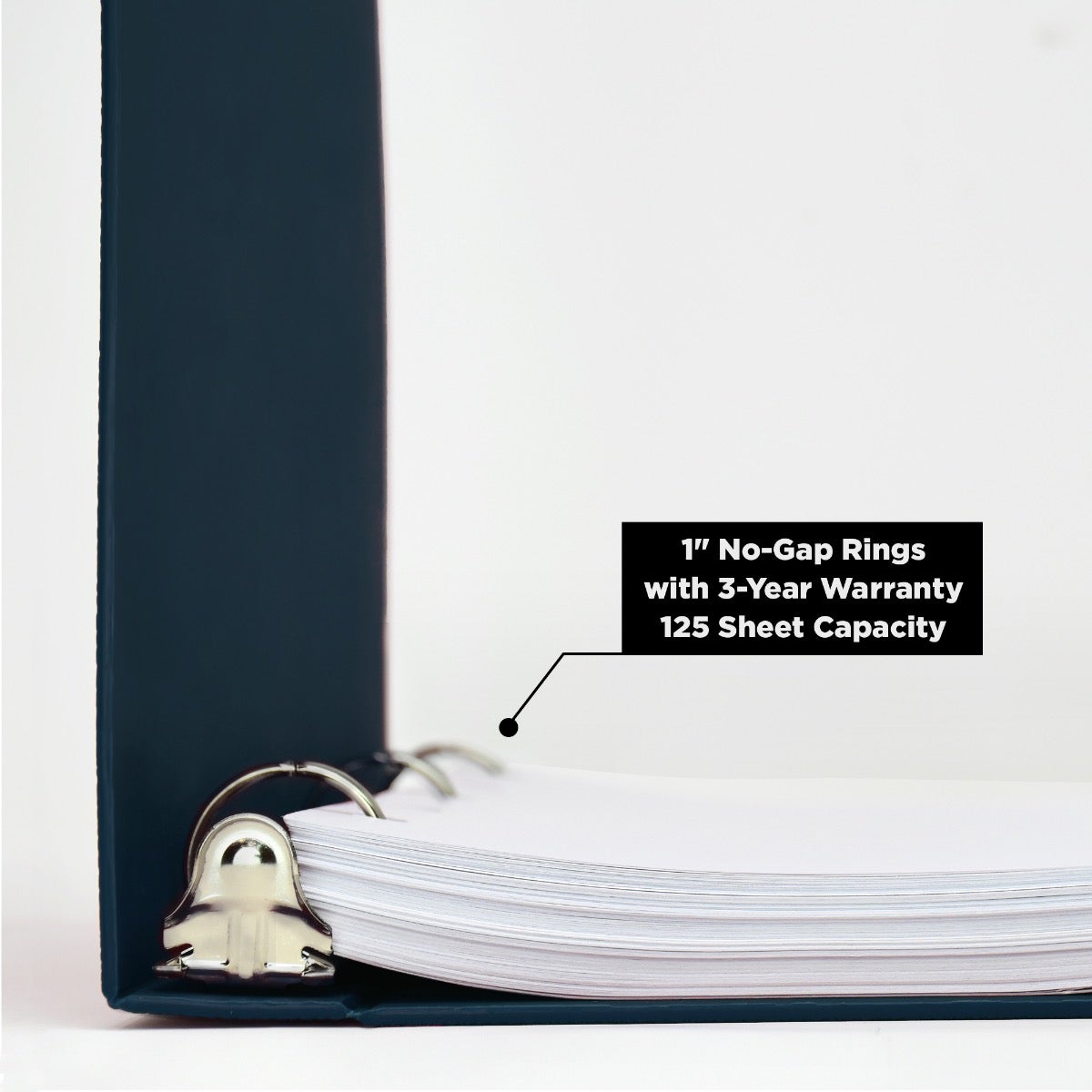 1-Inch Heavy Duty 3-Ring Binder for Medical Charting – Side Opening