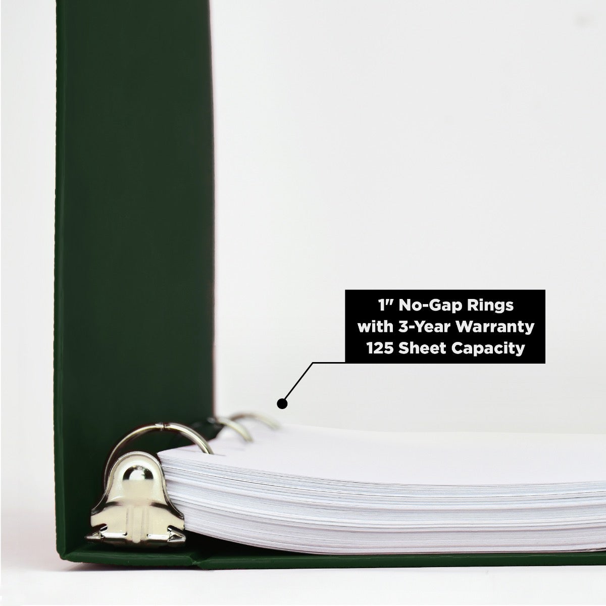 1-Inch Heavy Duty 3-Ring Binder for Medical Charting – Side Opening