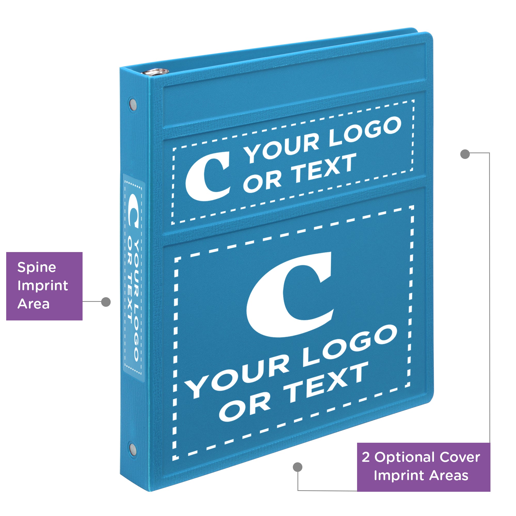 Custom 1-Inch Binder with Logo – Heavy Duty Side-Opening