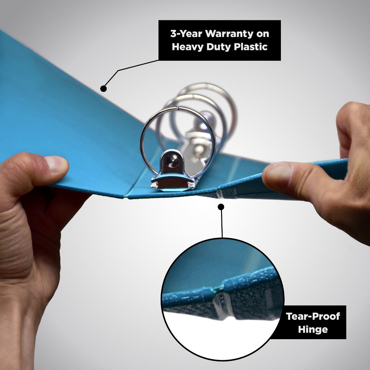 1-Inch Heavy Duty 3-Ring Binder for Medical Charting – Side Opening