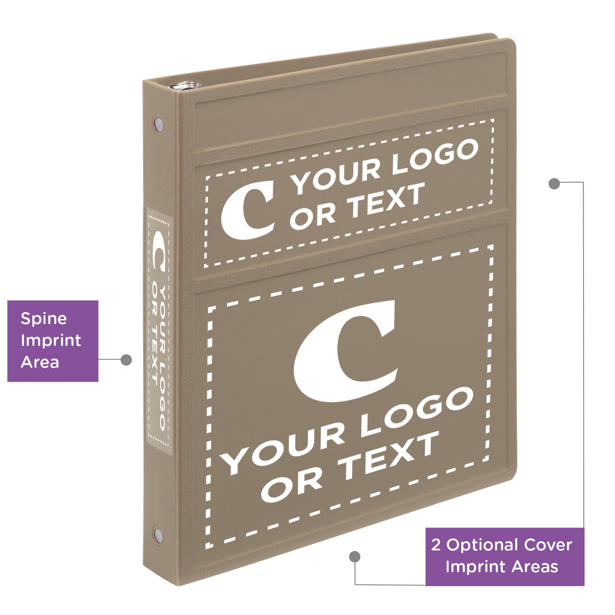 Custom 1-Inch Binder with Logo – Heavy Duty Side-Opening