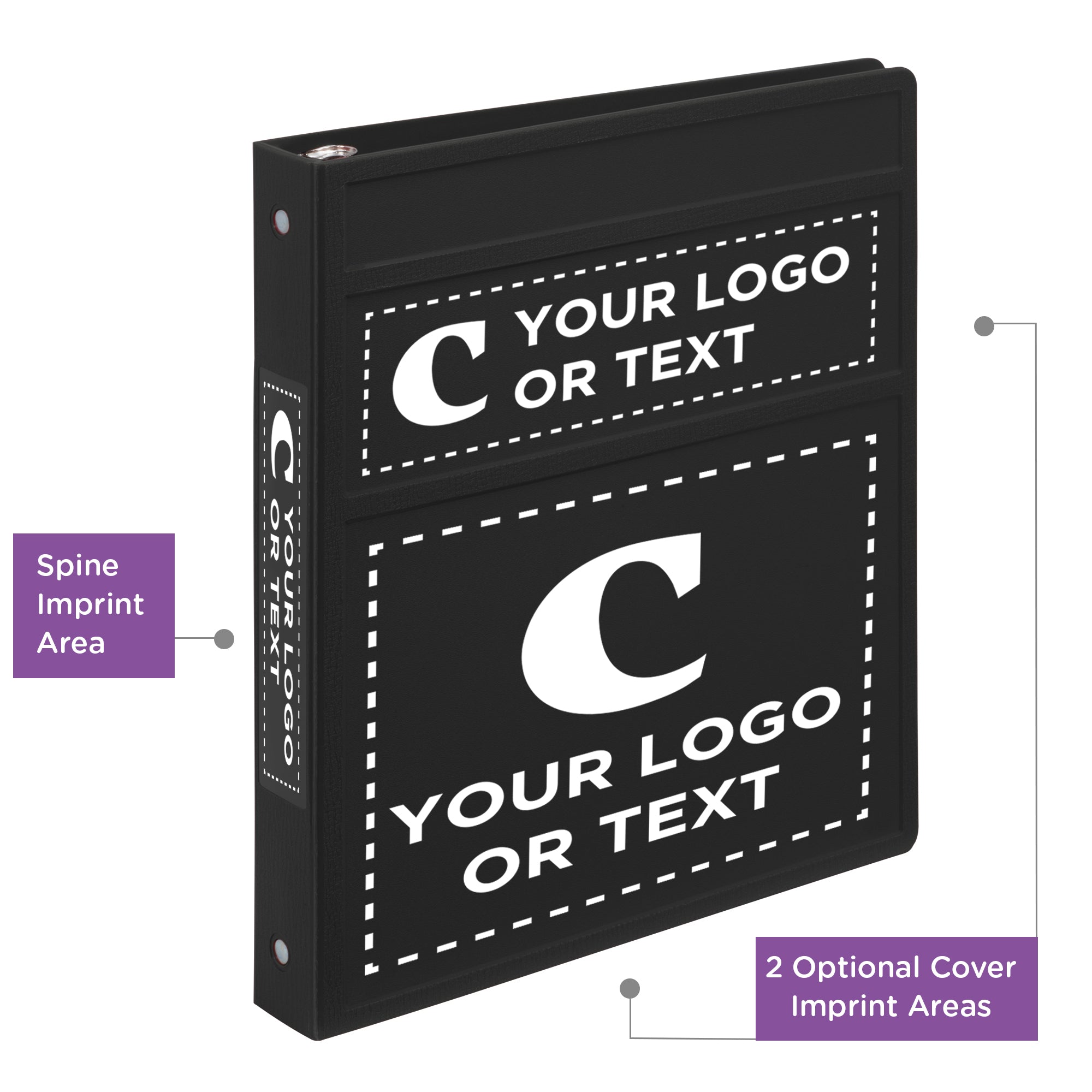Custom 1-Inch Binder with Logo – Heavy Duty Side-Opening