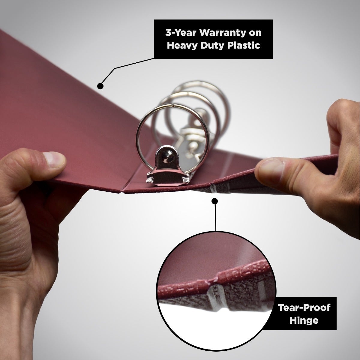 1-Inch Heavy Duty 3-Ring Binder for Medical Charting – Top Opening