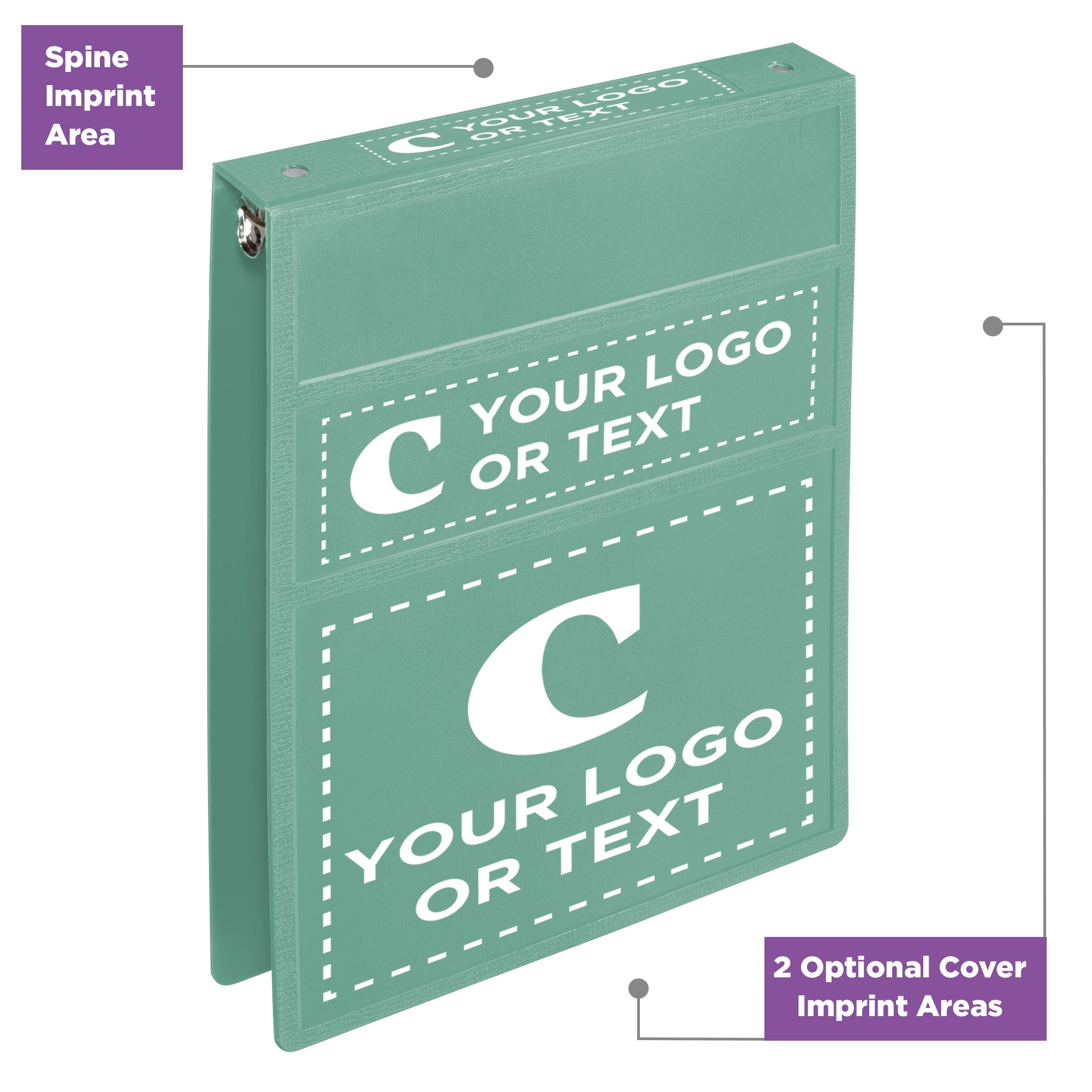 Custom 1-Inch Binder with Logo – Heavy Duty Top-Opening
