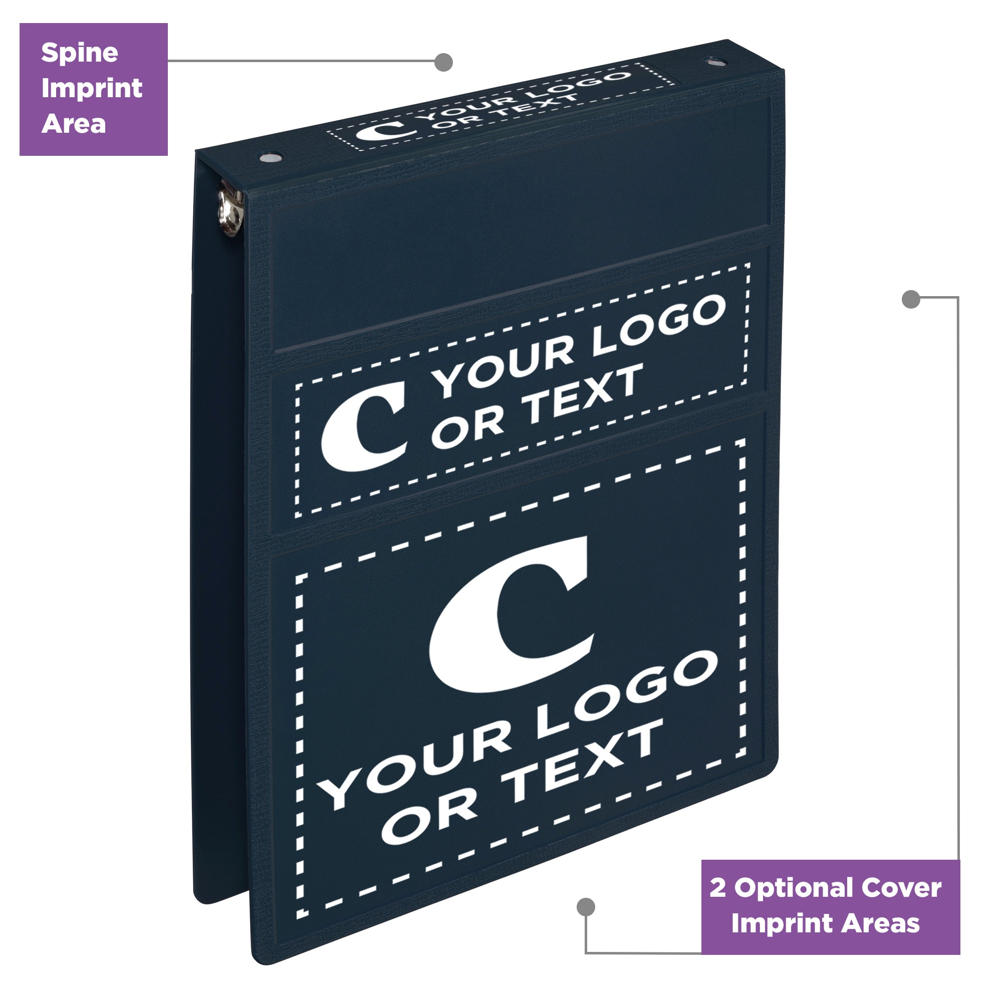 Custom 1-Inch Binder with Logo – Heavy Duty Top-Opening