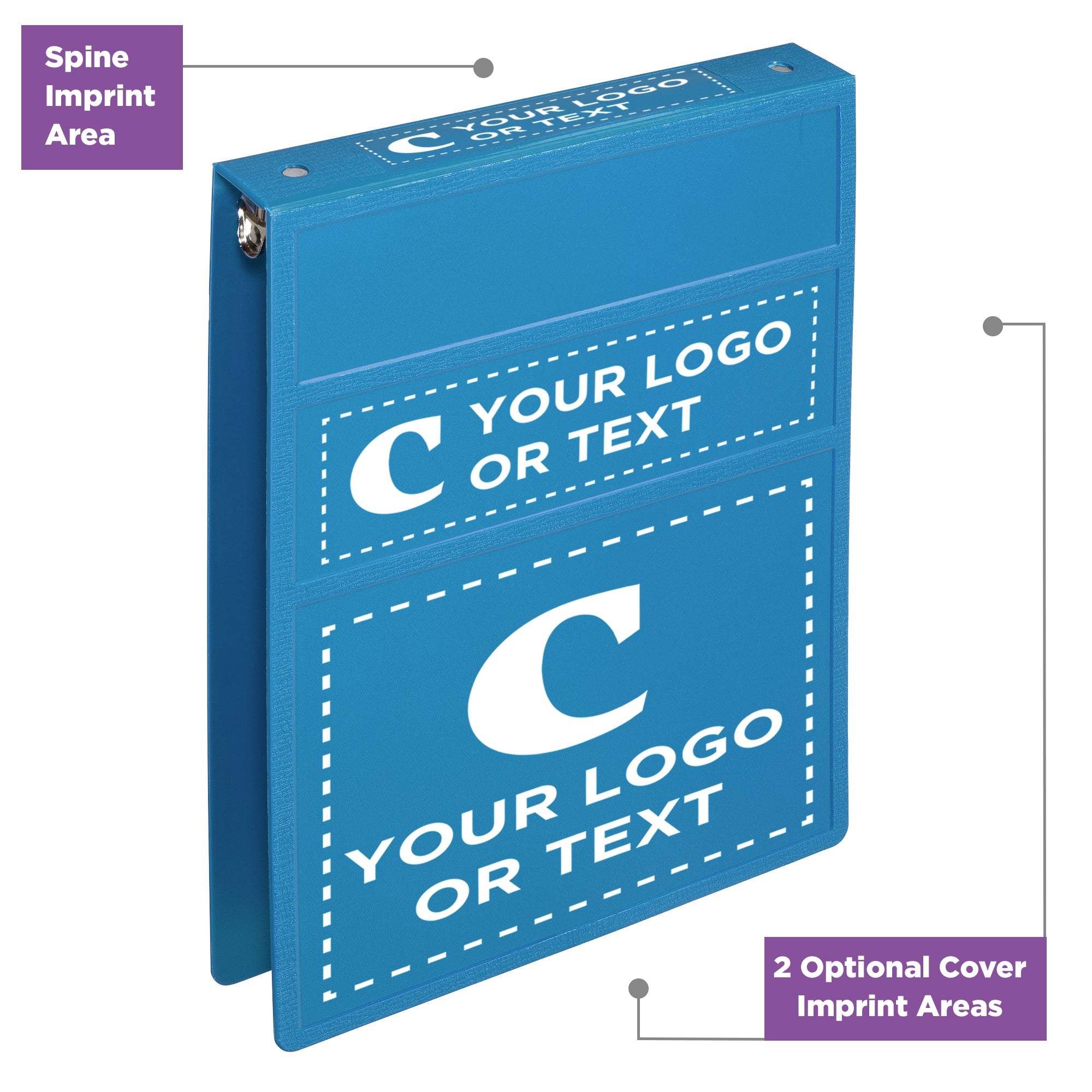 Custom 1-Inch Binder with Logo – Heavy Duty Top-Opening