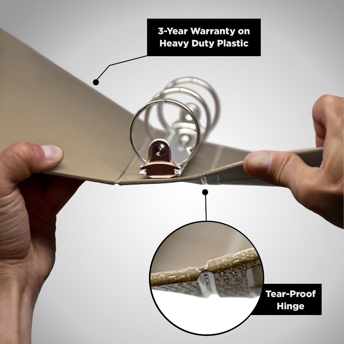 1-Inch Heavy Duty 3-Ring Binder for Medical Charting – Top Opening