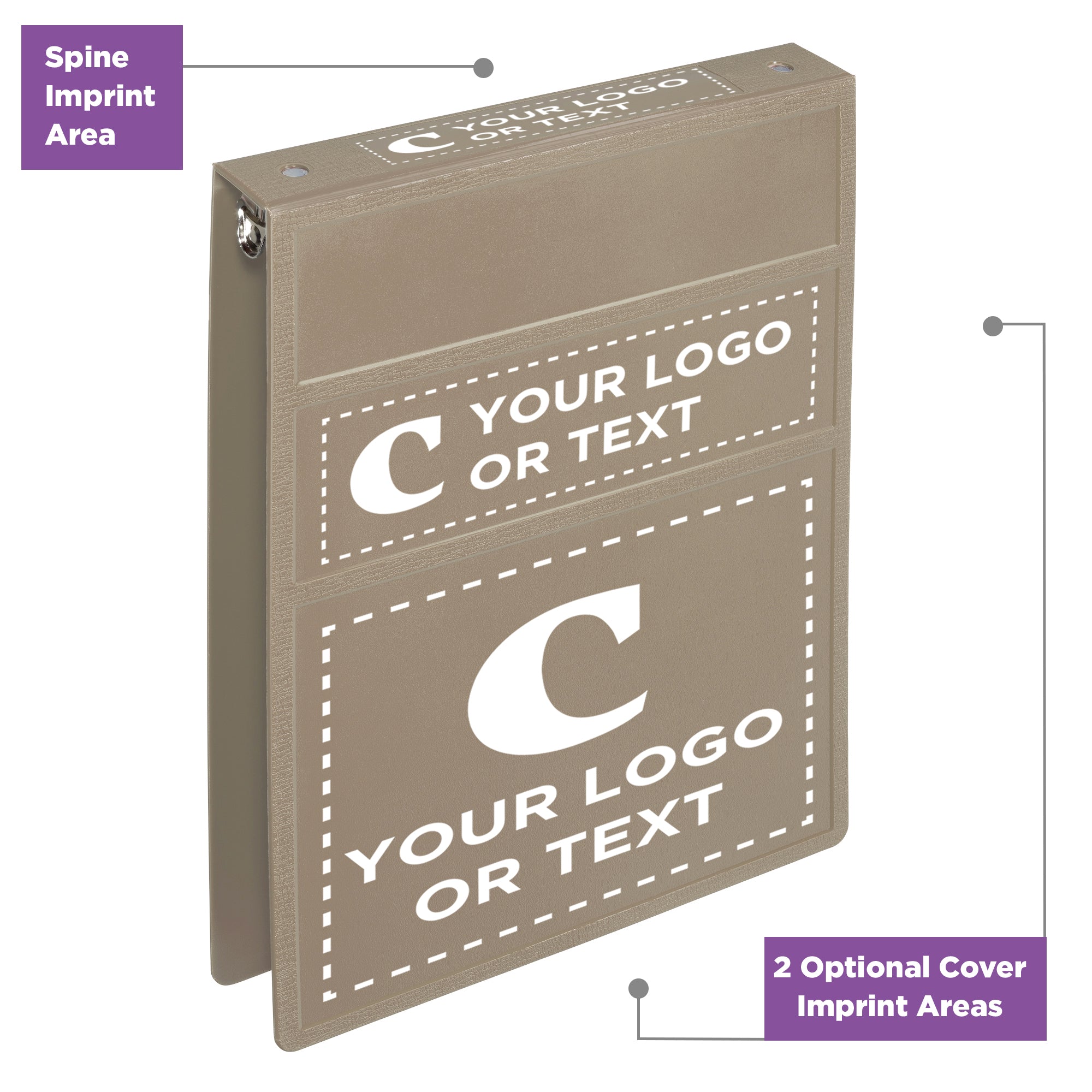 Custom 1-Inch Binder with Logo – Heavy Duty Top-Opening