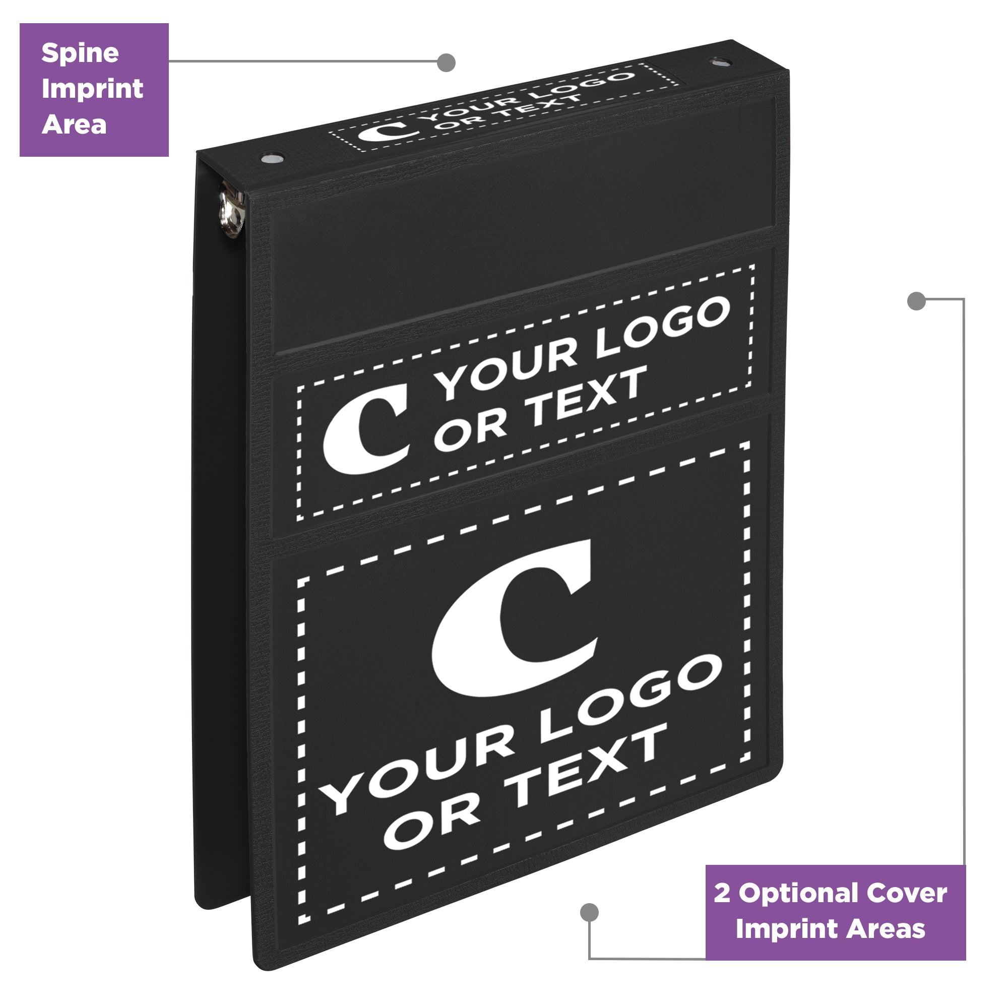 Custom 1-Inch Binder with Logo – Heavy Duty Top-Opening
