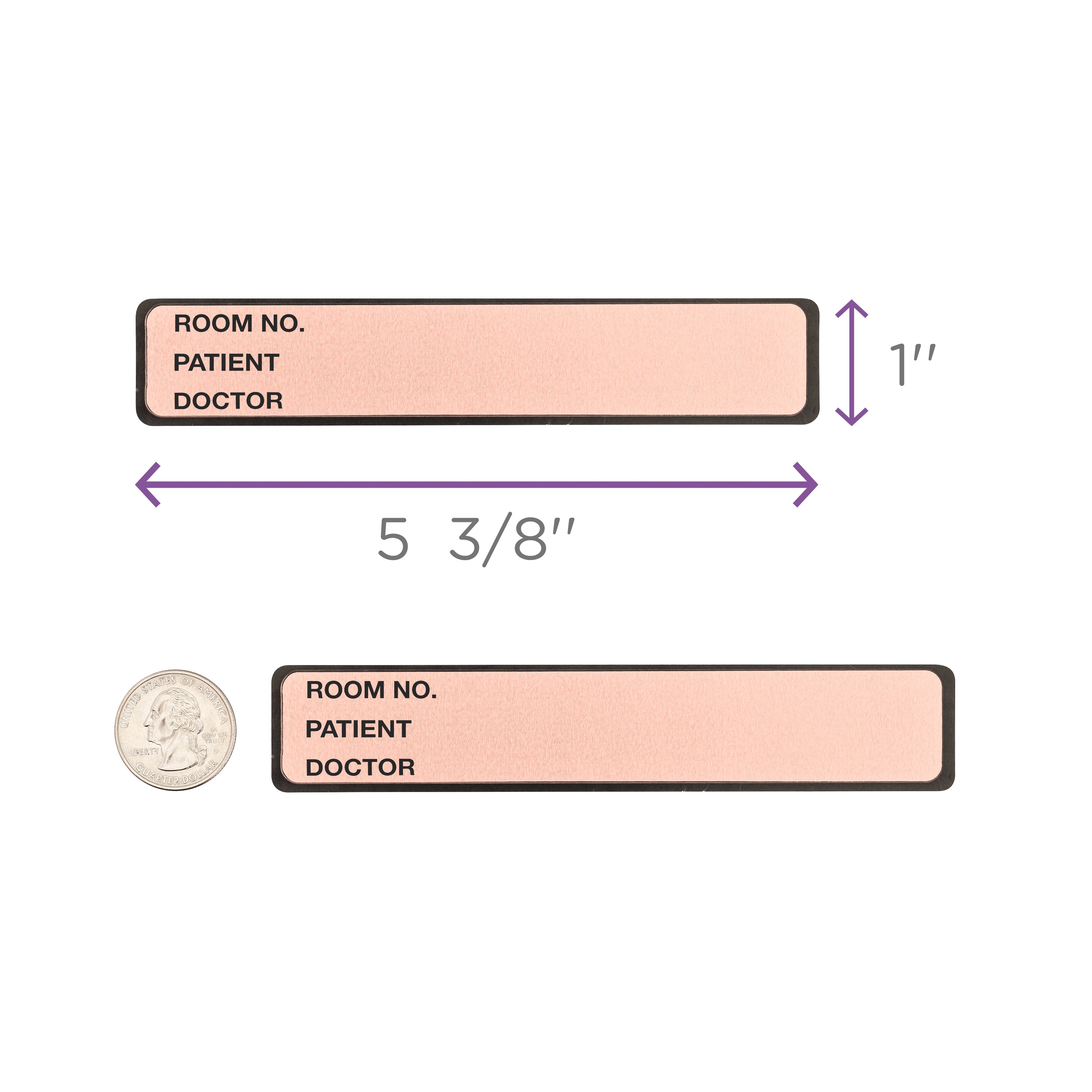 Room No. / Patient / Doctor Preprinted ID Labels for 1” Ring Binder Spines - Roll of 200