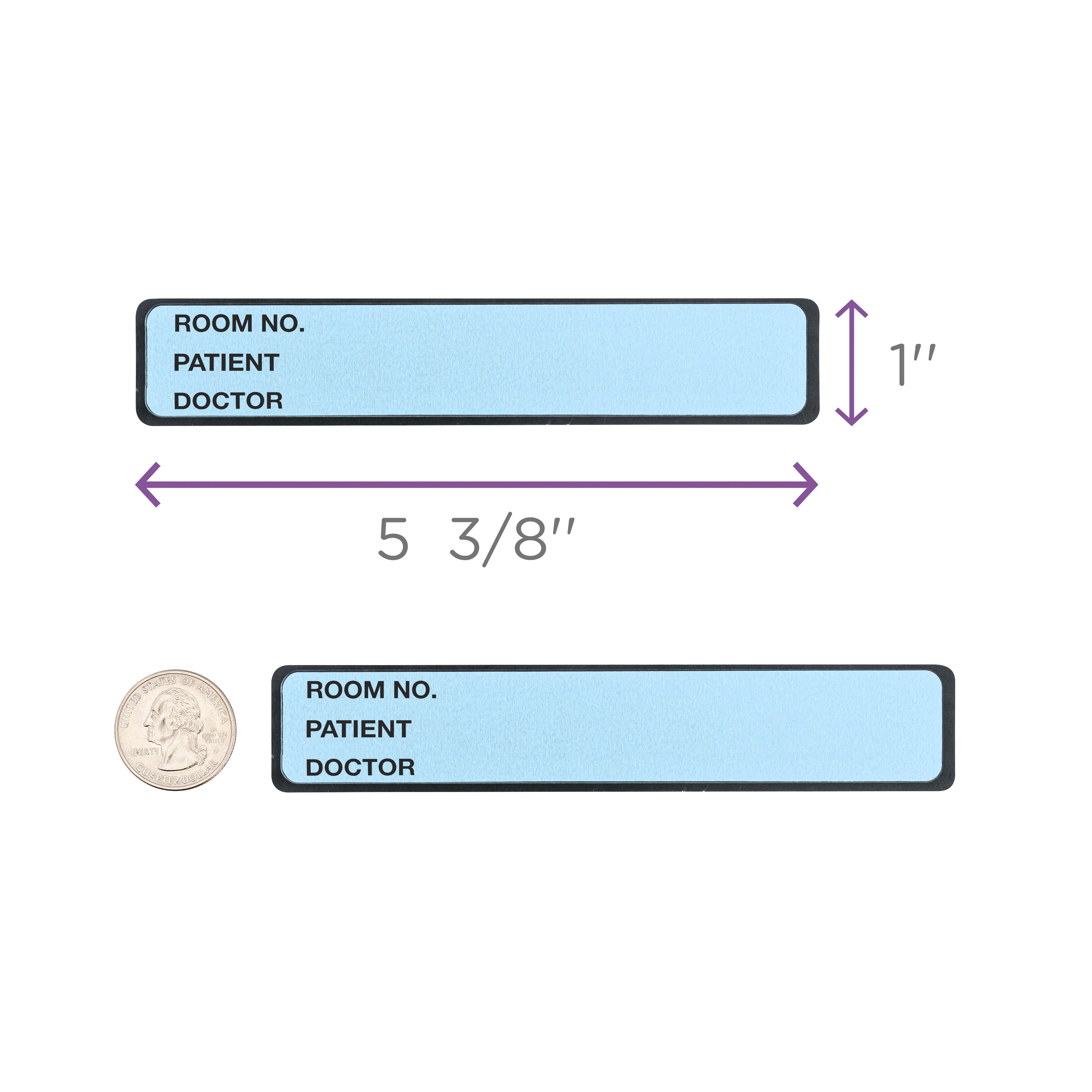Room No. / Patient / Doctor Preprinted ID Labels for 1” Ring Binder Spines - Roll of 200