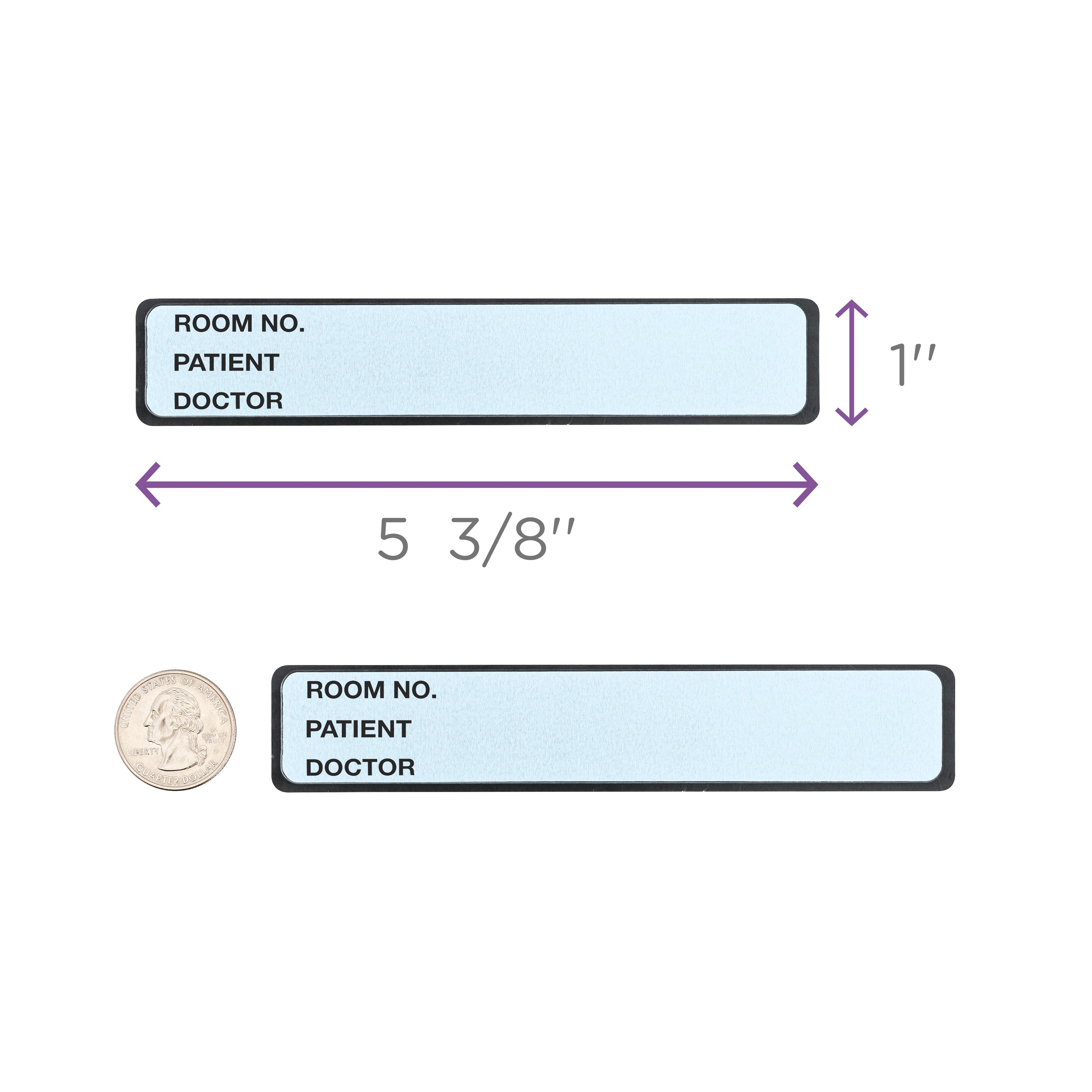 Room No. / Patient / Doctor Preprinted ID Labels for 1” Ring Binder Spines - Roll of 200