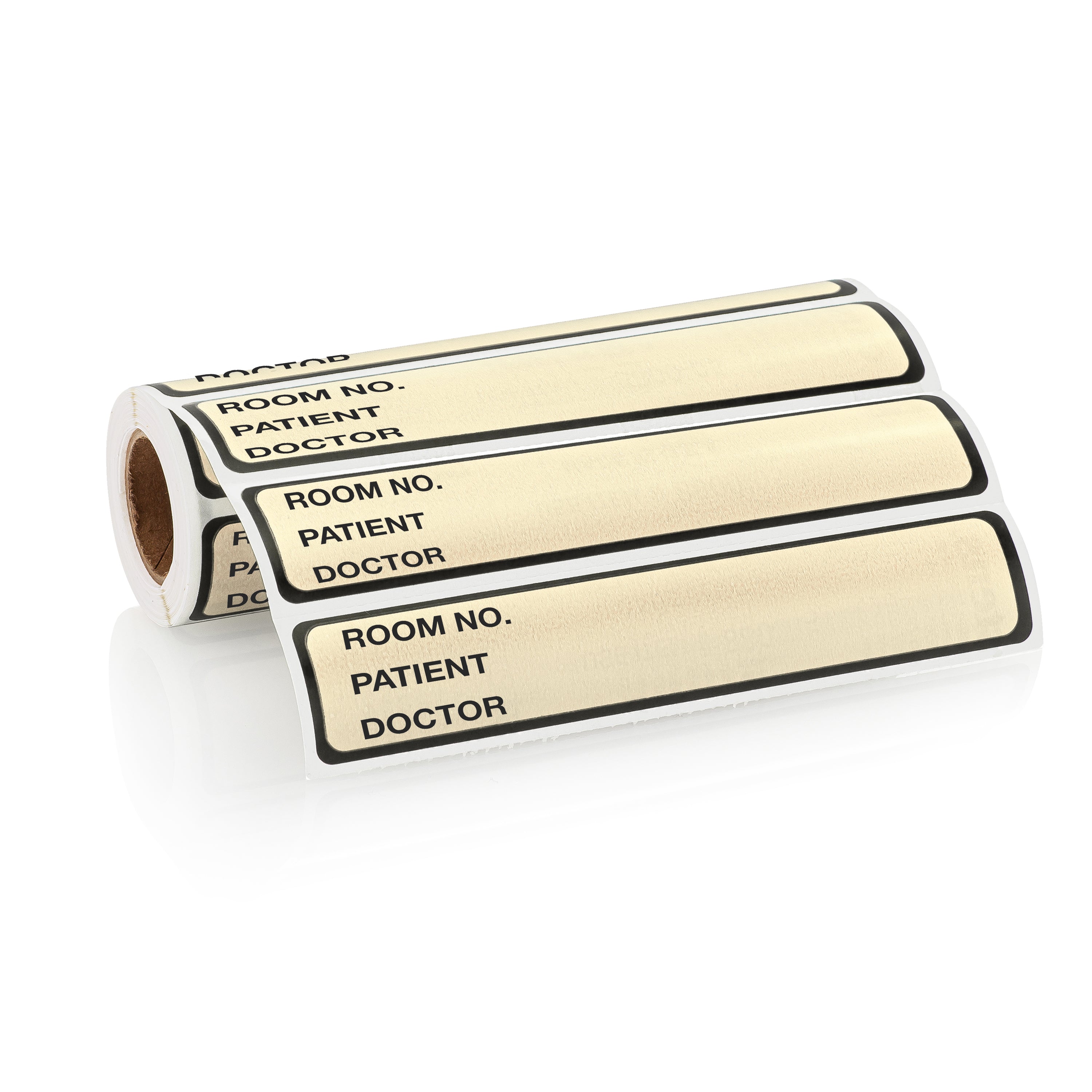 Room No. / Patient / Doctor Preprinted ID Labels for 1” Ring Binder Spines - Roll of 200