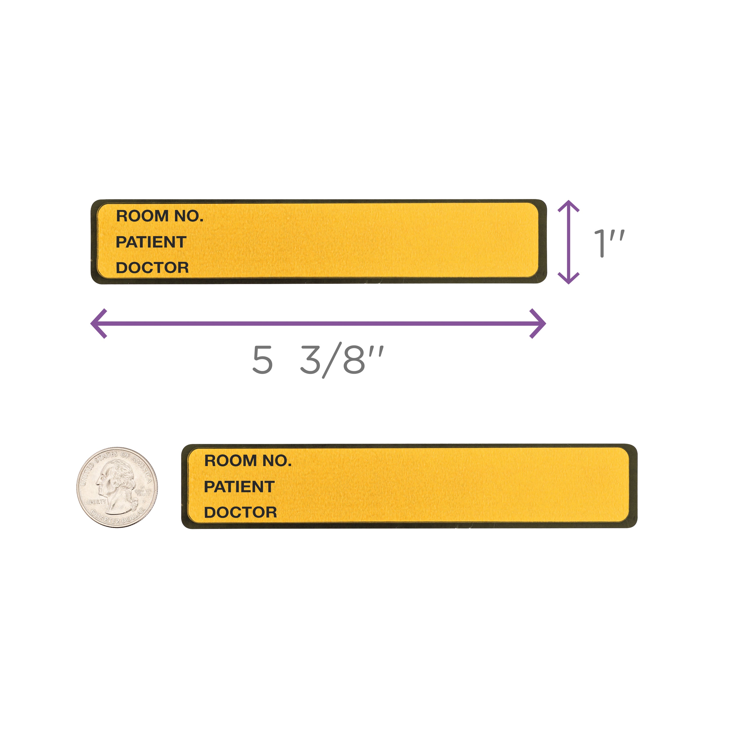 Room No. / Patient / Doctor Preprinted ID Labels for 1” Ring Binder Spines - Roll of 200