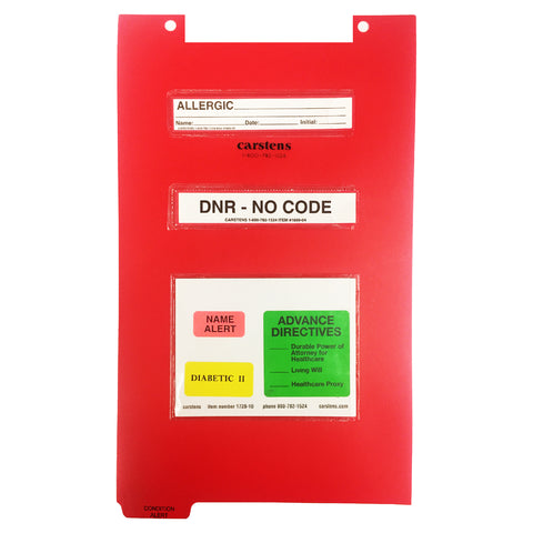 Carstens Patient Chart Clipboard Individual Divider Tabs, Legal