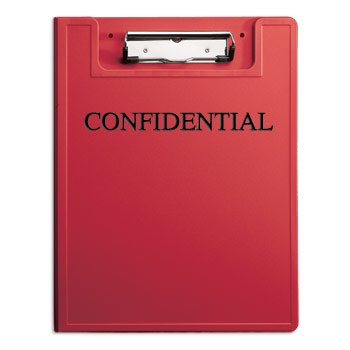 Heavy Duty Low-Profile Privacy Clipboard Confidential