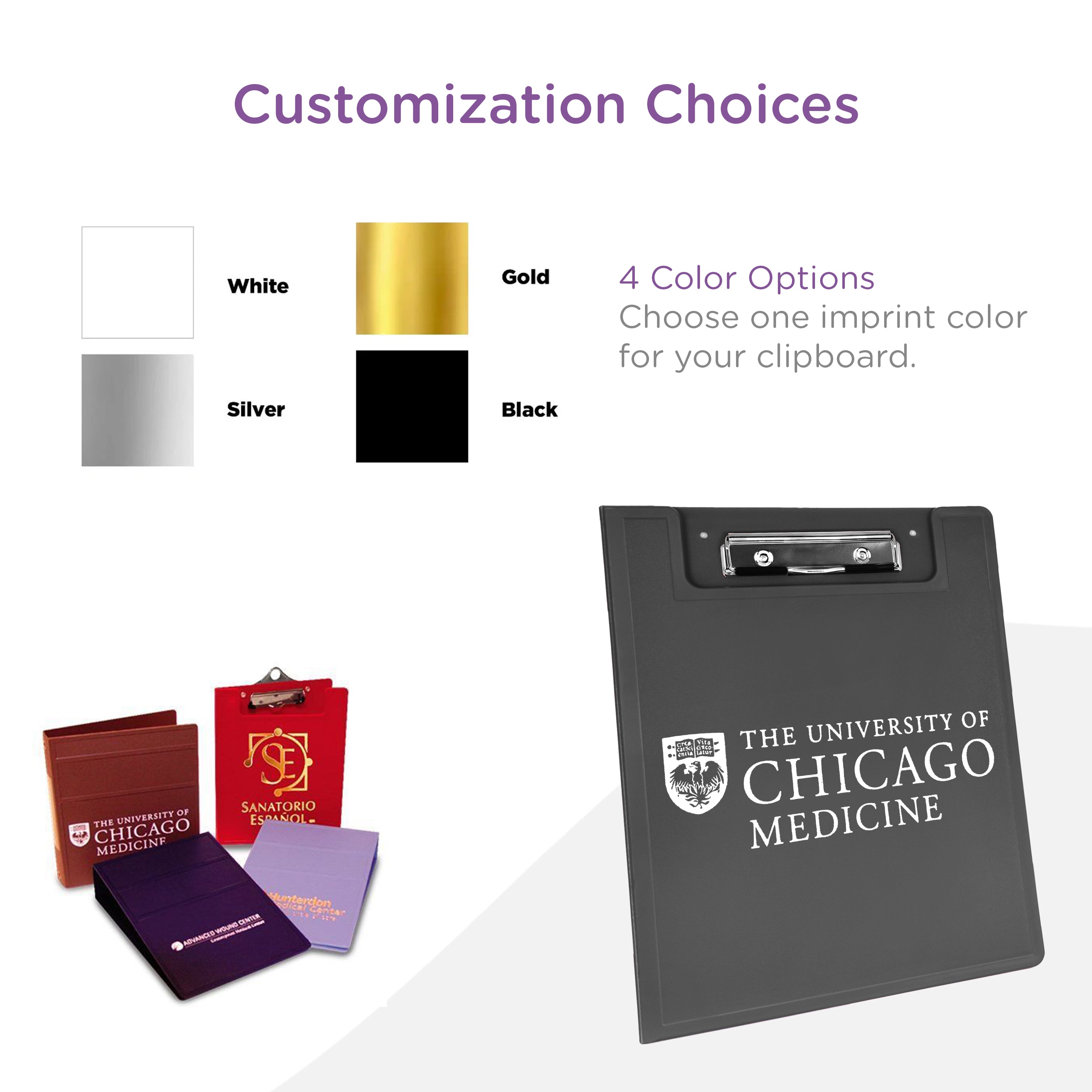 Custom Low-Profile Clipboard with Cover – Plastic