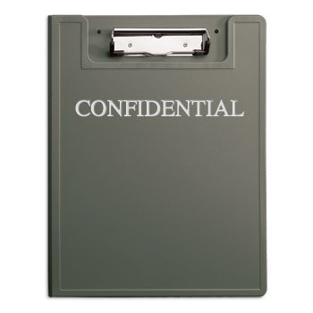 Heavy Duty Low-Profile Privacy Clipboard Confidential