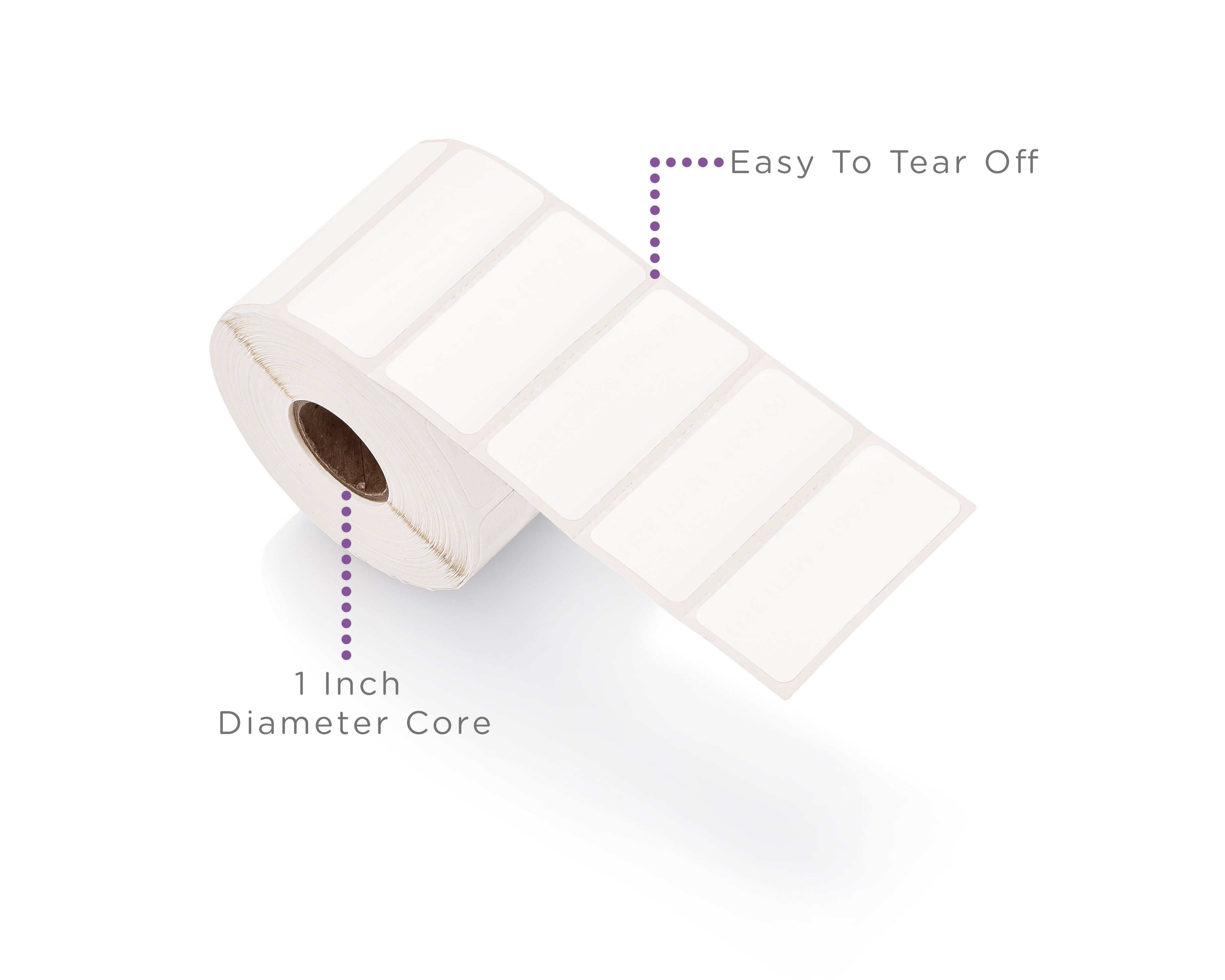 LABEL 2.25" X 1" BLANK WHITE