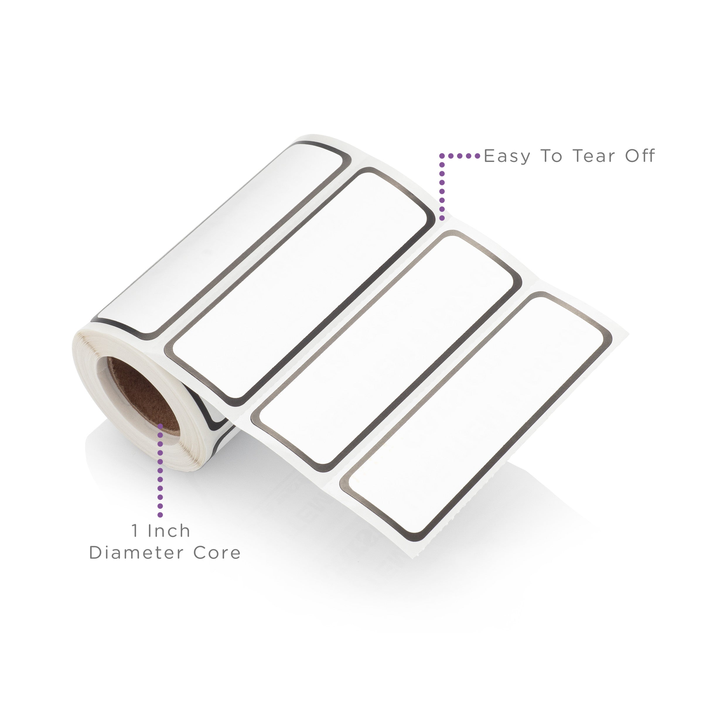 Blank White Alert and Instruction Label, W3" x H1" (Roll of 120)