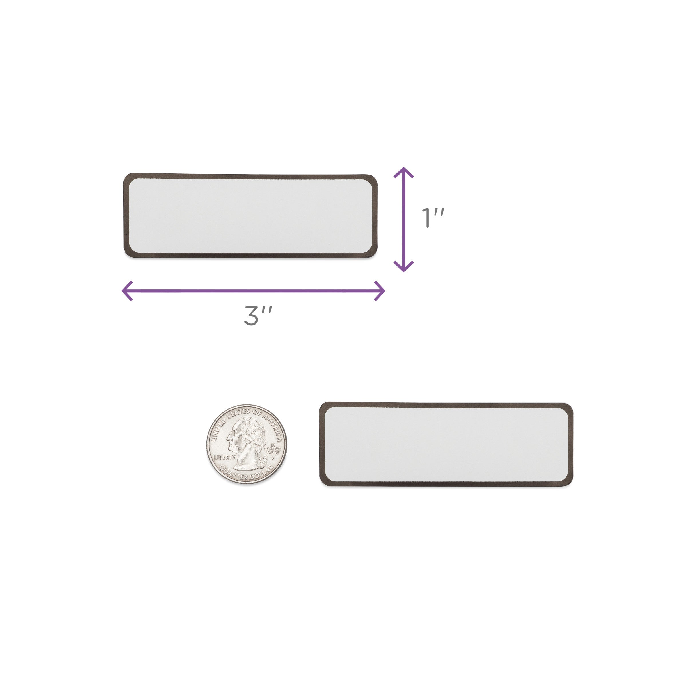 Blank White Alert and Instruction Label, W3" x H1" (Roll of 120)