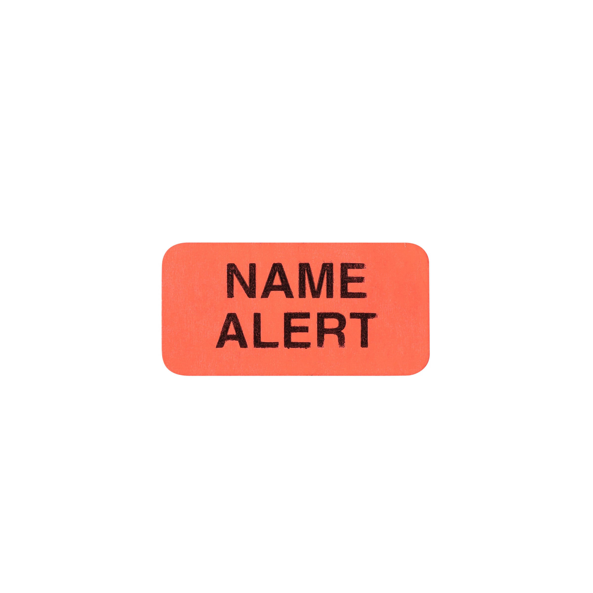 Name Alert, Alert and Instruction Labels, Red, W1.5" x H.75" (Roll of 100)