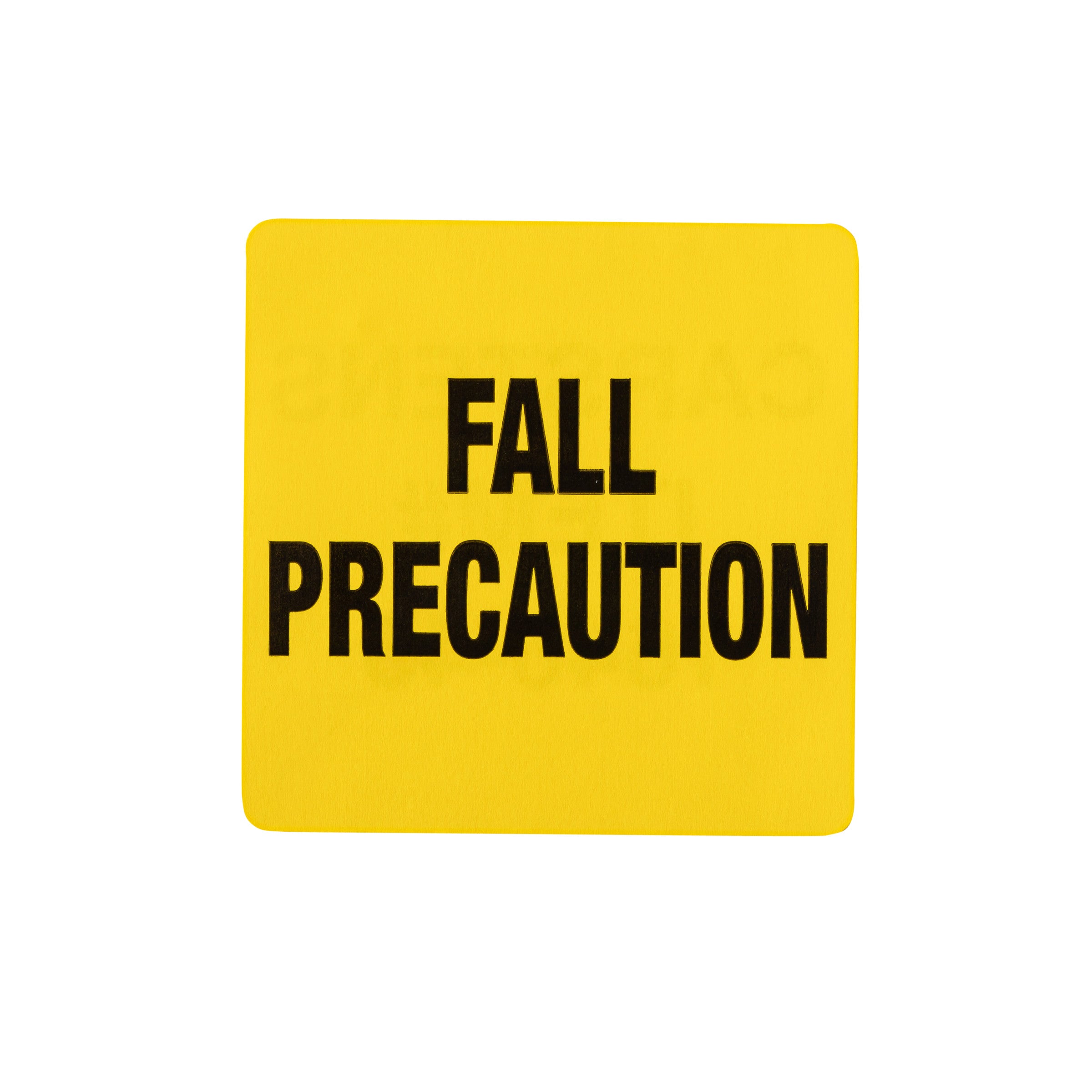 Fall Precaution Alert and Instruction Labels, Yellow, W2.5" x H.2.5" (Roll of 100)
