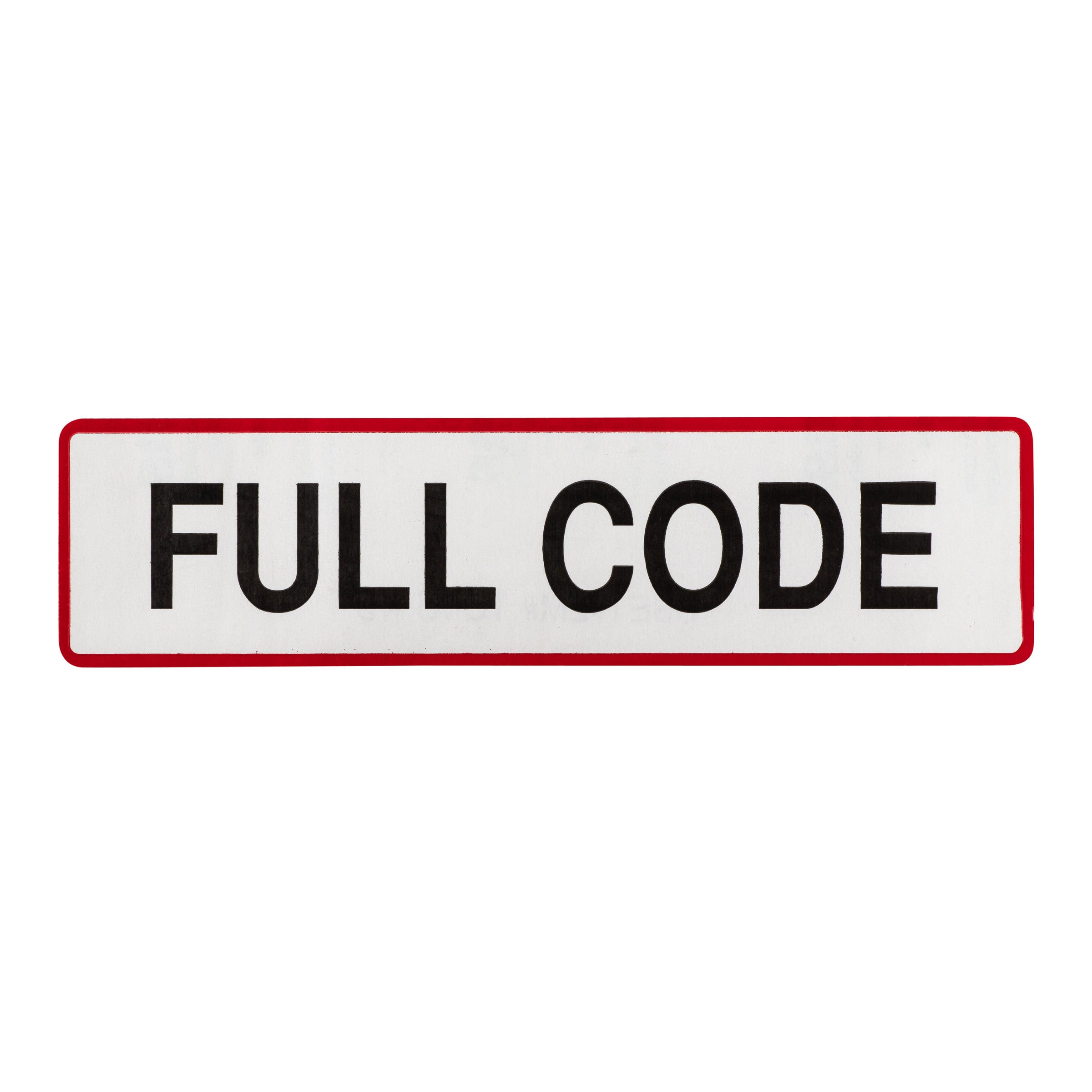 Full Code Alert and Instruction Labels, White, W5.375" x H1.375" (Roll of 200)