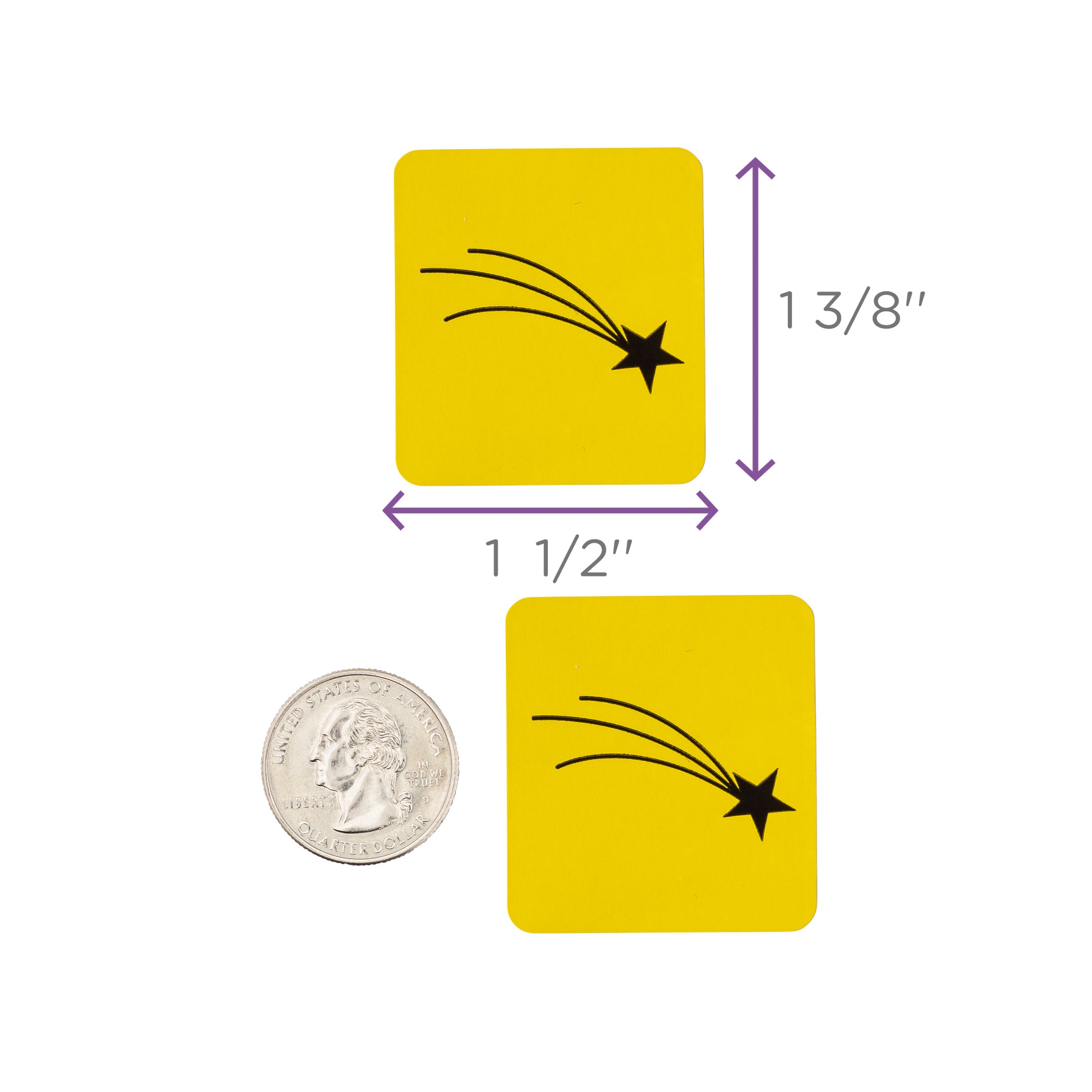 Fall Precation with Star Alert and Instruction Labels, White, W1.5" x H1.375" (Roll of 200)