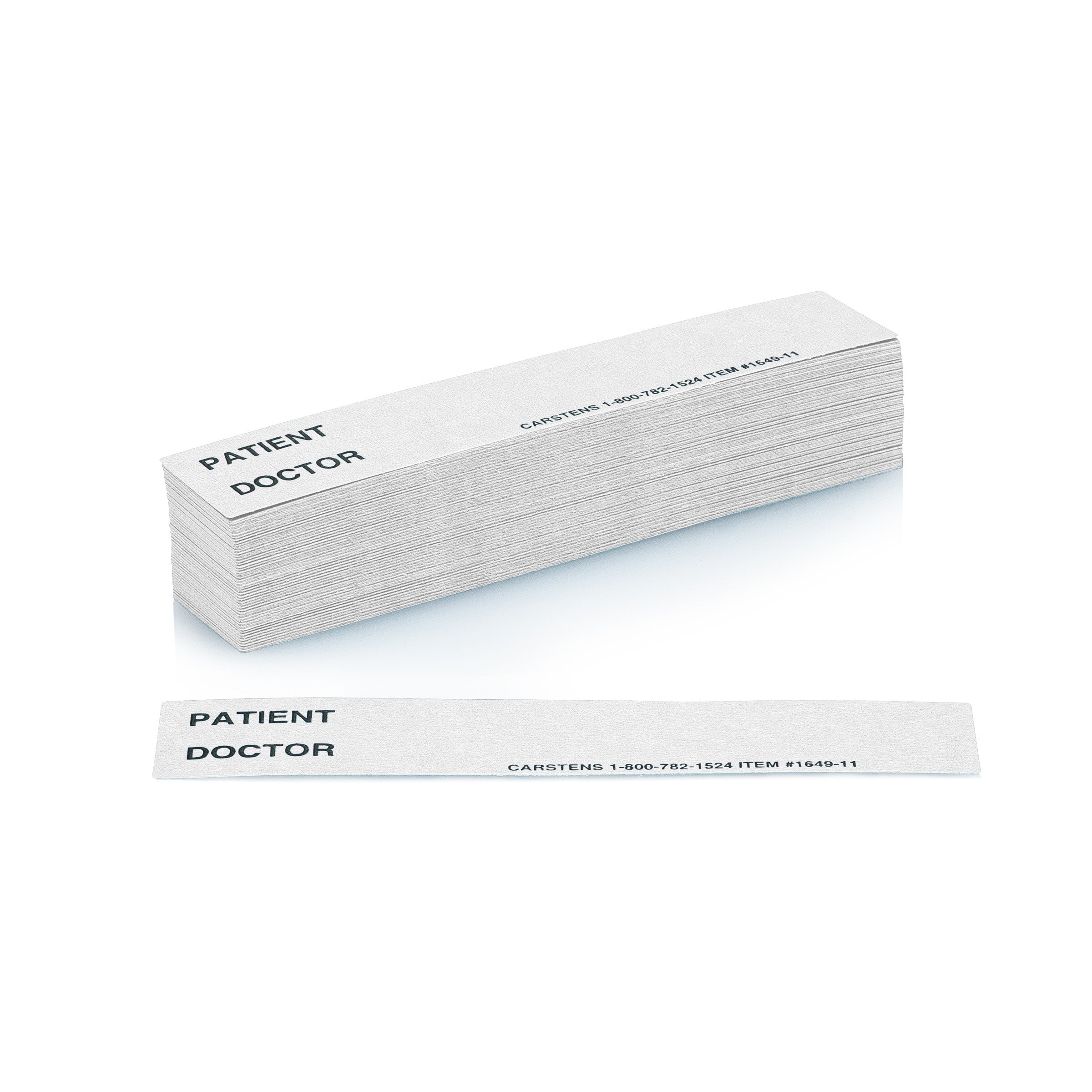 Patient / Doctor Preprinted ID Cards for 1.5 – 4” Ring Binder Spines - Pack of 100