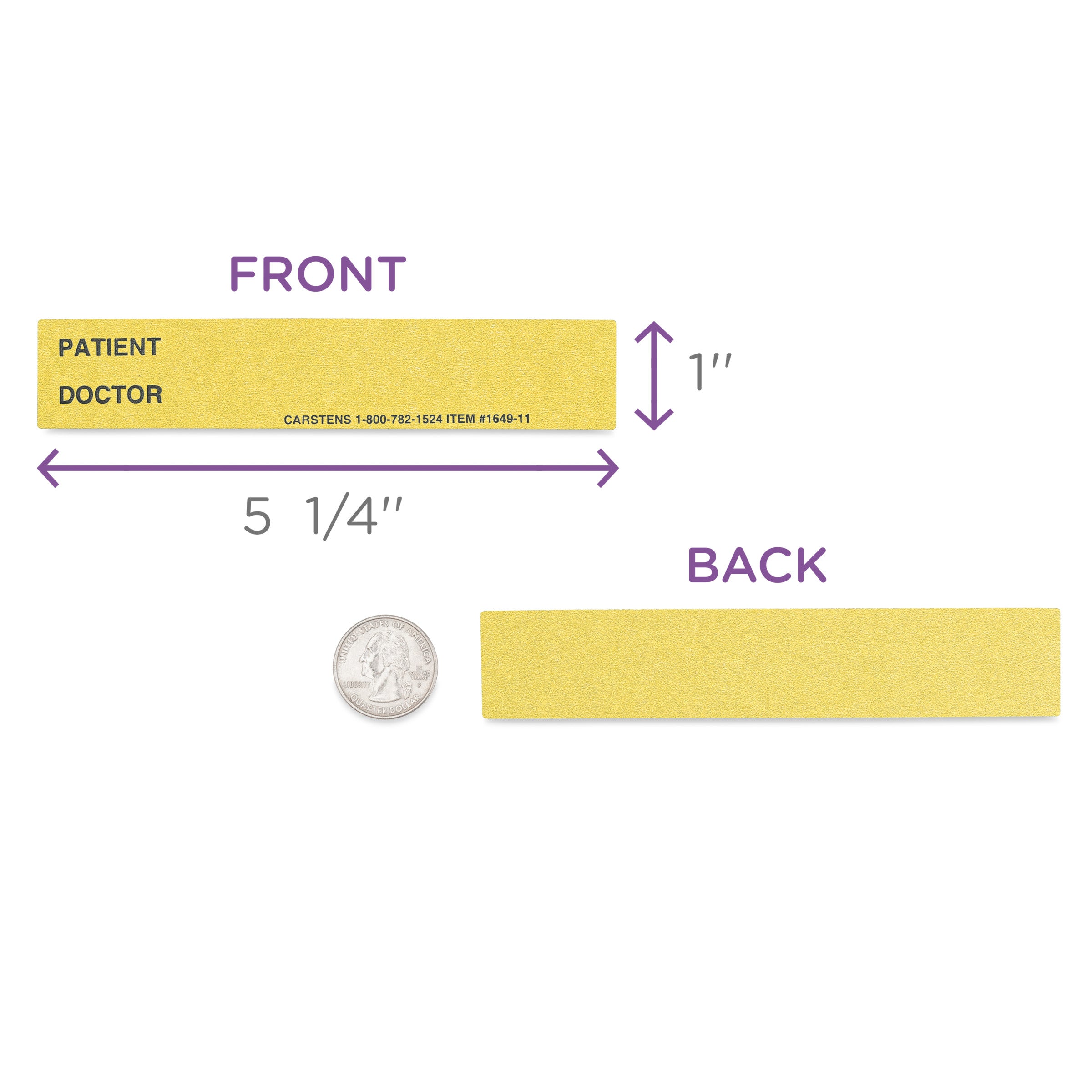 Patient / Doctor Preprinted ID Cards for 1.5 – 4” Ring Binder Spines - Pack of 100