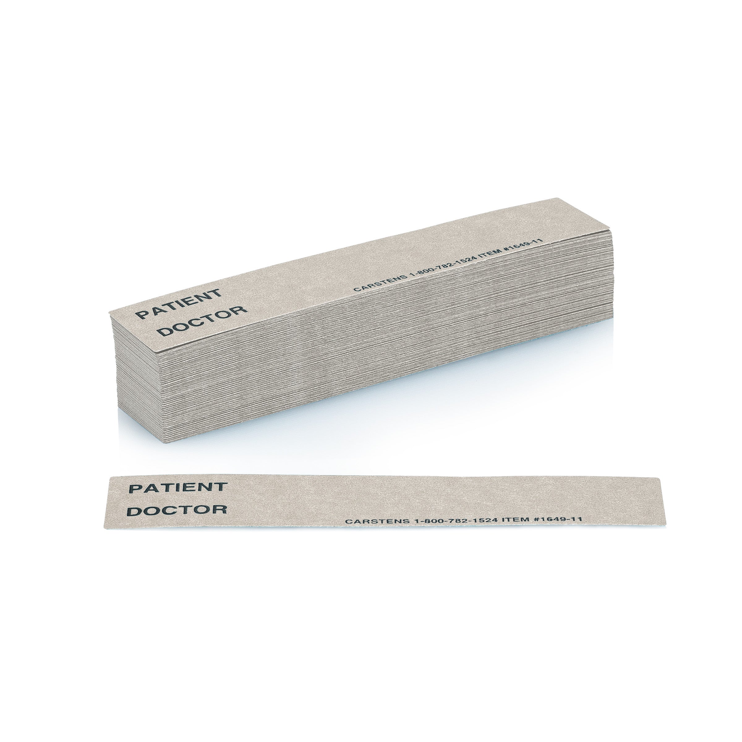 Patient / Doctor Preprinted ID Cards for 1.5 – 4” Ring Binder Spines - Pack of 100