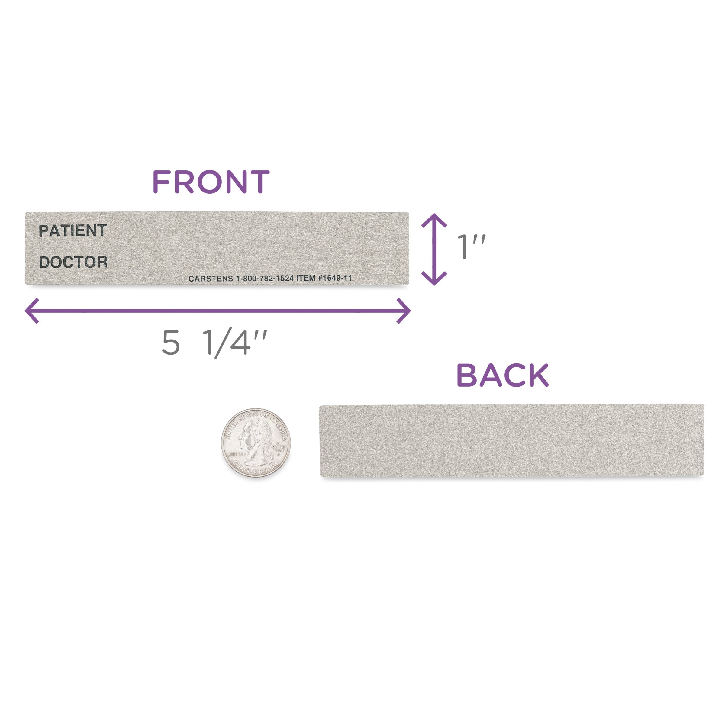 Patient / Doctor Preprinted ID Cards for 1.5 – 4” Ring Binder Spines - Pack of 100