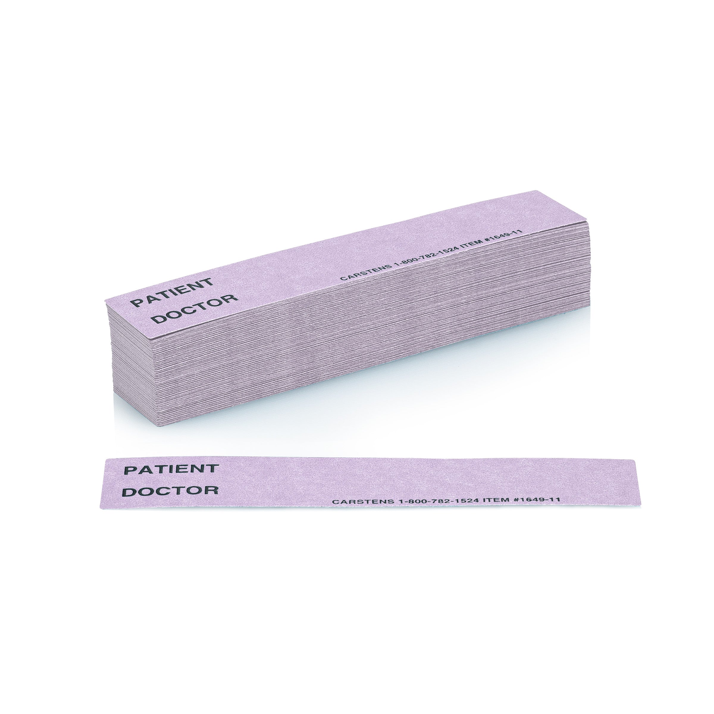 Patient / Doctor Preprinted ID Cards for 1.5 – 4” Ring Binder Spines - Pack of 100